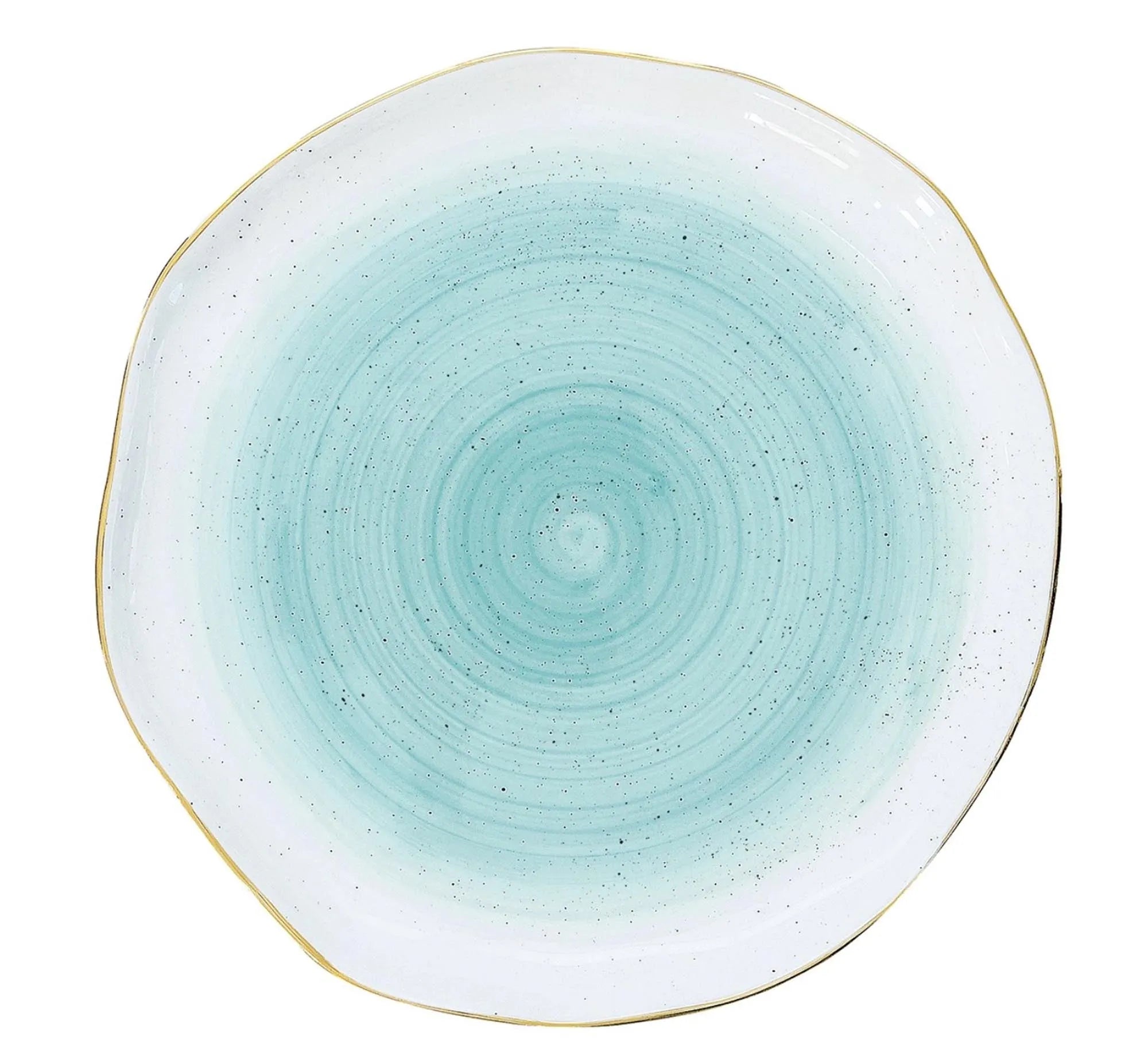 Artesanal Dessertteller, blau, D19cm - KAQTU Design