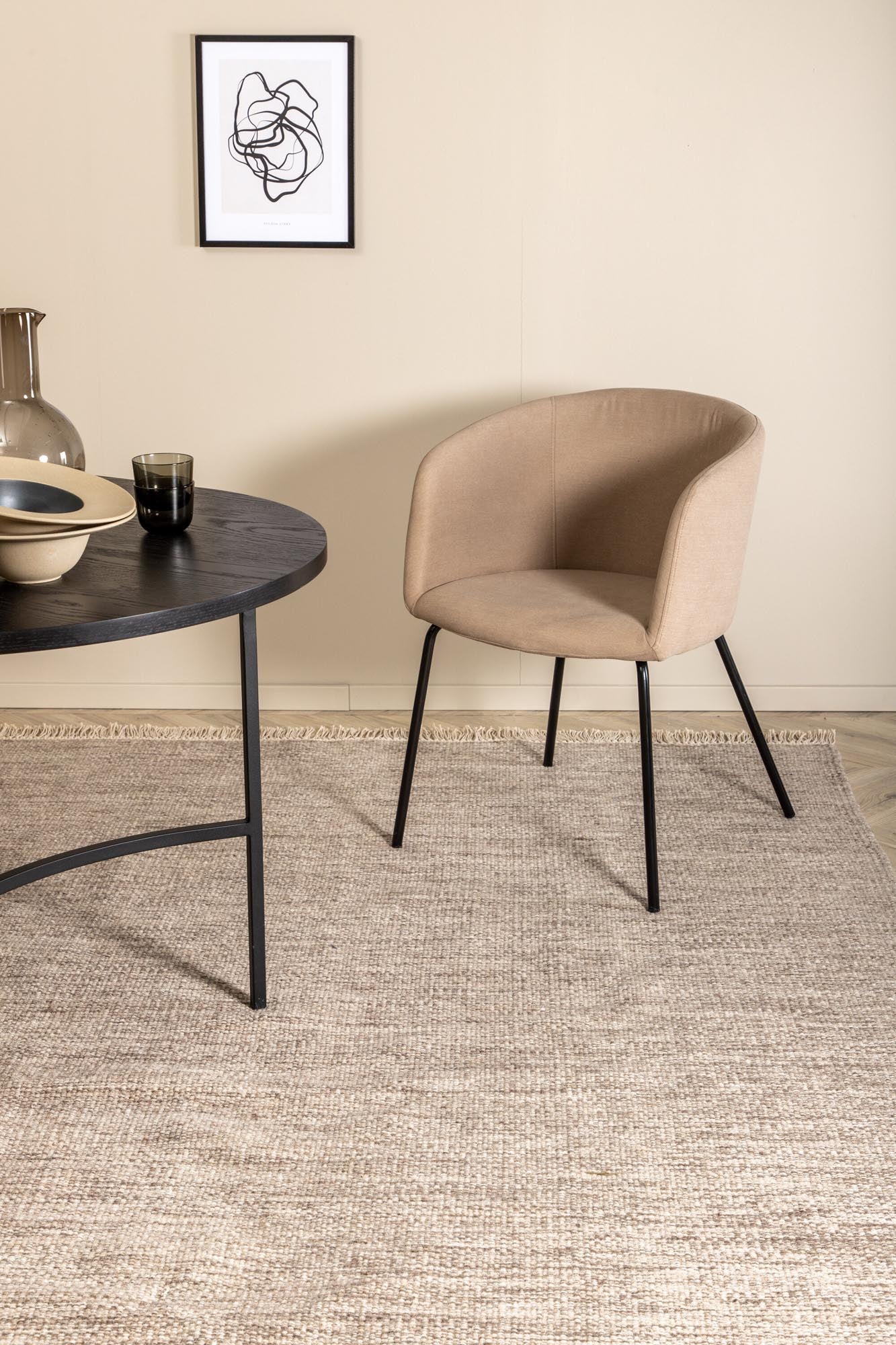 Cyrus Teppich in Beige präsentiert im Onlineshop von KAQTU Design AG. Teppich ist von Venture Home