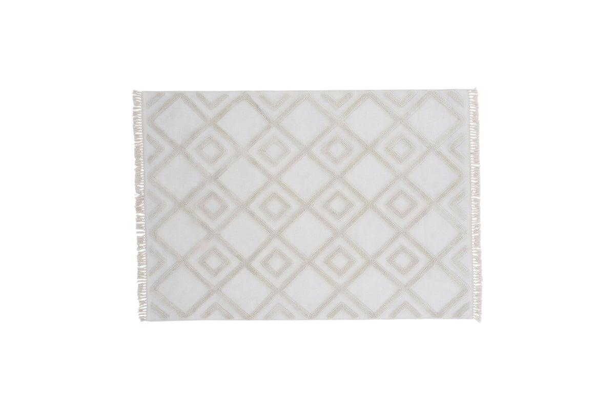 Towa Teppich in Weiss präsentiert im Onlineshop von KAQTU Design AG. Teppich ist von Venture Home