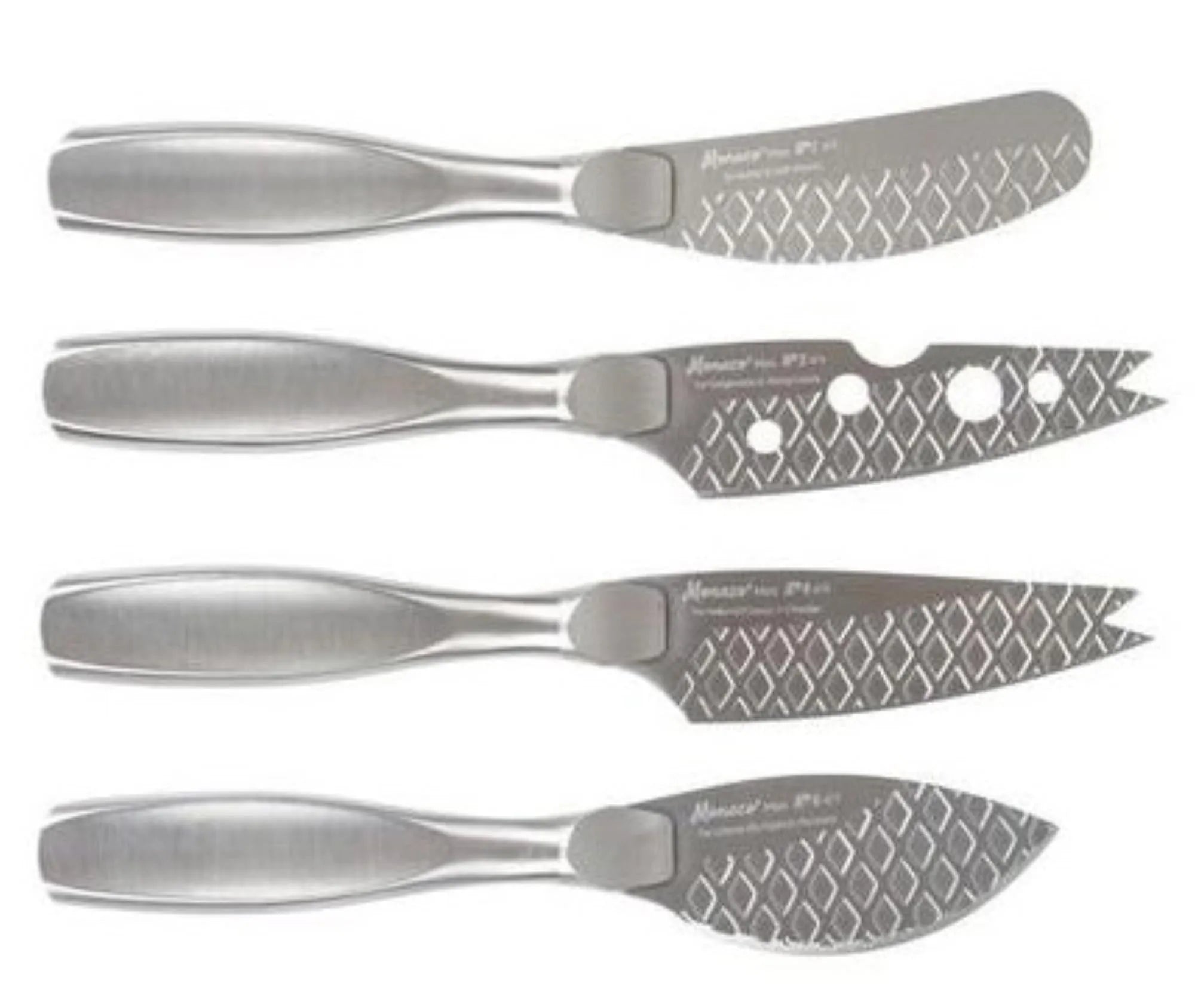 Elegantes Käsemesser-Set aus Edelstahl von Boska, ideal für alle Käsesorten. Perfekt für stilvolle Käseplatten.