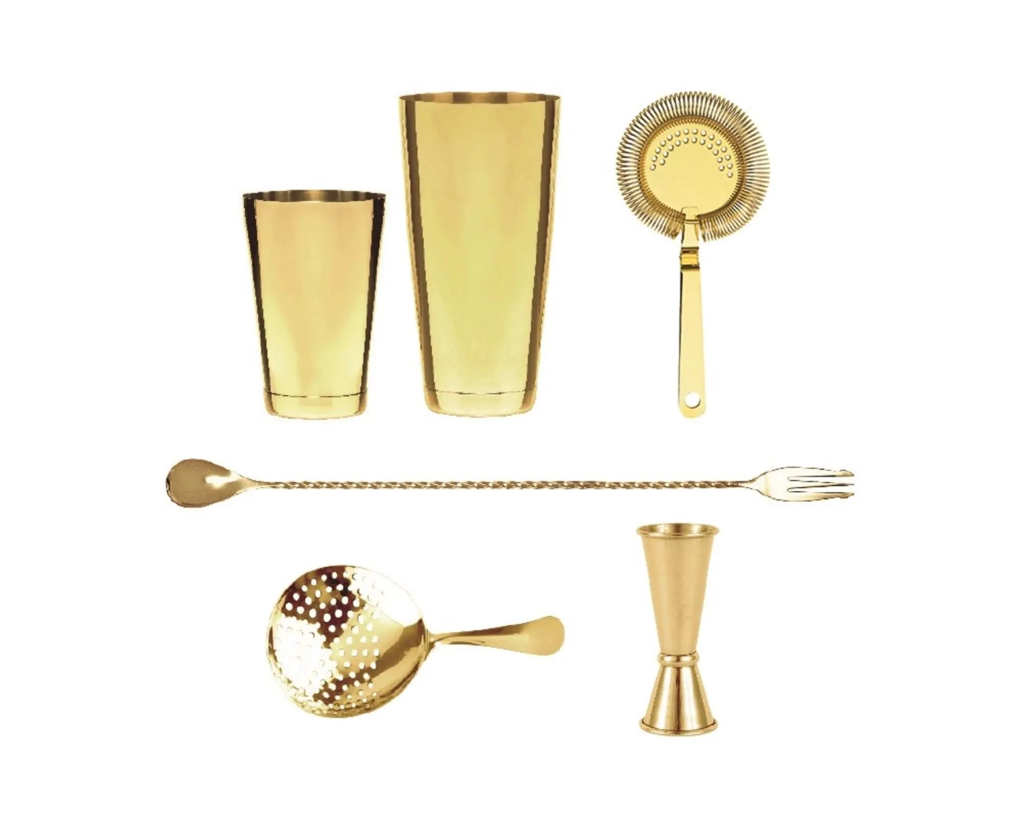 Set Box Cocktail Bar Tools Gold in Gold präsentiert im Onlineshop von KAQTU Design AG. Barzubehör ist von Maison Truffe