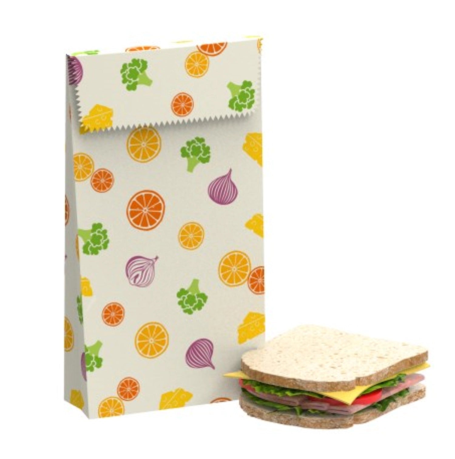 Bienenwachs Sandwichbeutel für Obst und Gemüse, 18x26cm, von Nuts Innovations. Perfekte umweltfreundliche Lösung für frische Snacks.