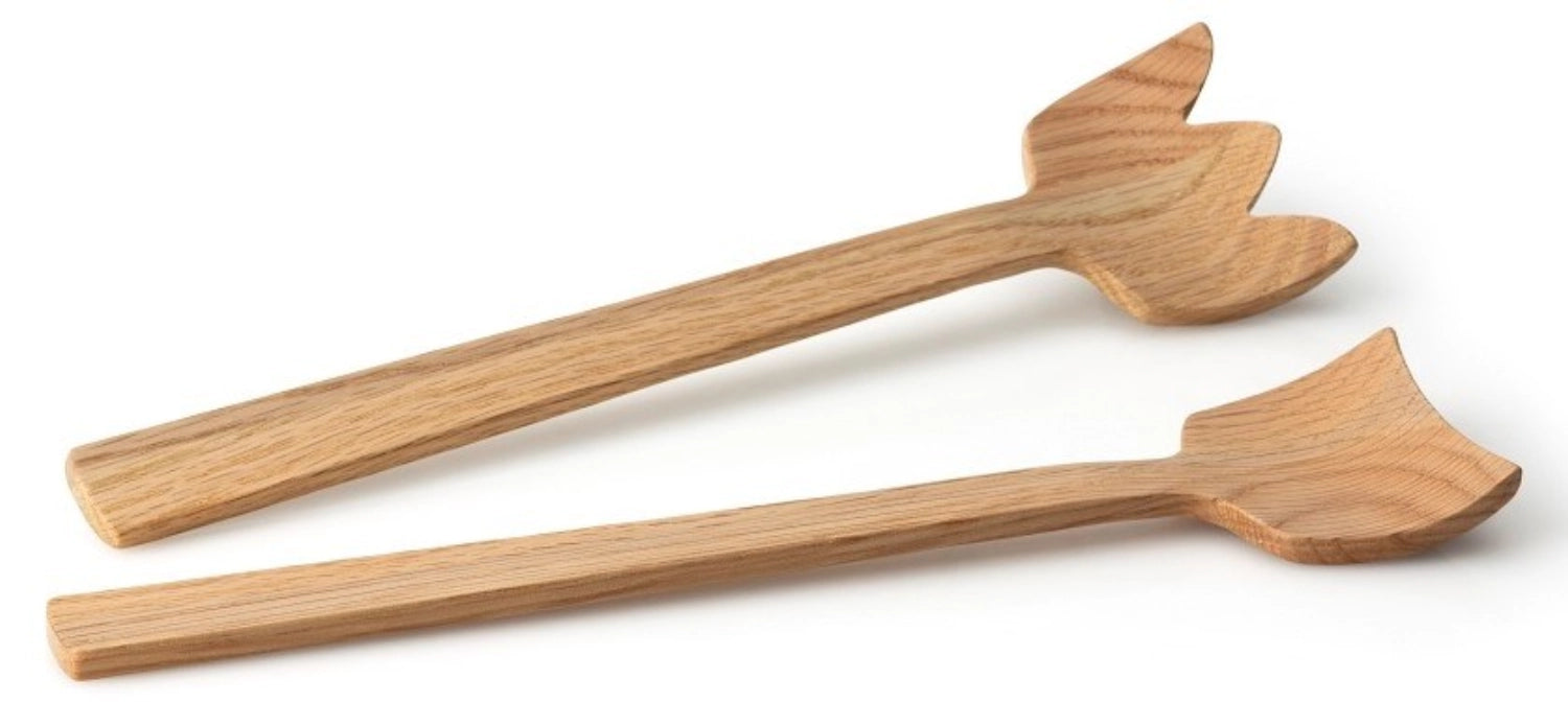 Eiche Salatbesteck Tulip, 30.5 cm