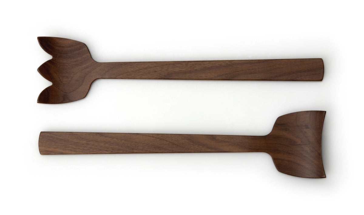Walnuss Salatbesteck Tulip, 30.5 cm in Braun präsentiert im Onlineshop von KAQTU Design AG. Geschirr ist von Continenta