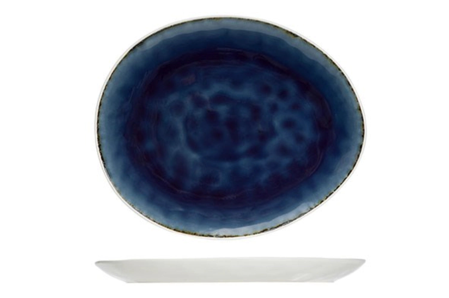 Spirit Blue oval plate, 16.5x19.5 cm