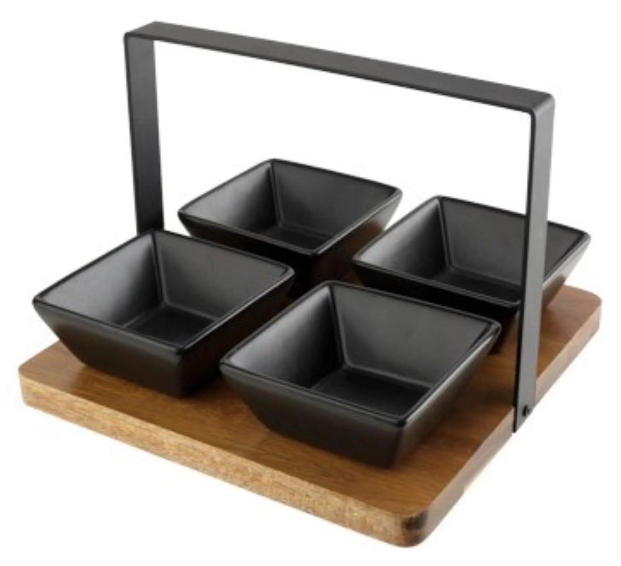 Apero Regal mit 4 Schalen Keramik 20x20cm 17cm - KAQTU Design