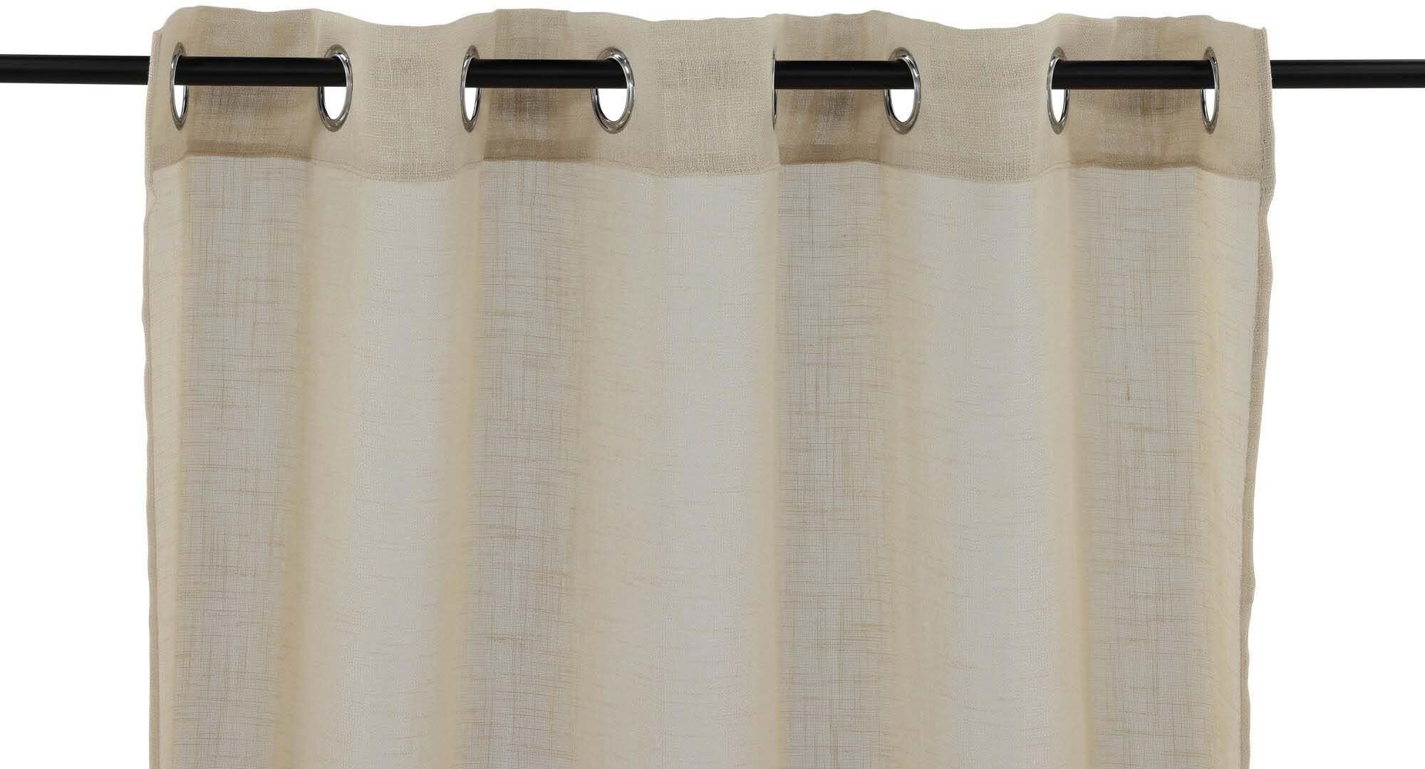 Kaya Vorhang Eyelet 2er Pack: Stilvolle Beige-Farben für ein harmonisches Ambiente. Robustes Polyester, pflegeleicht und ideal für jeden Raum!