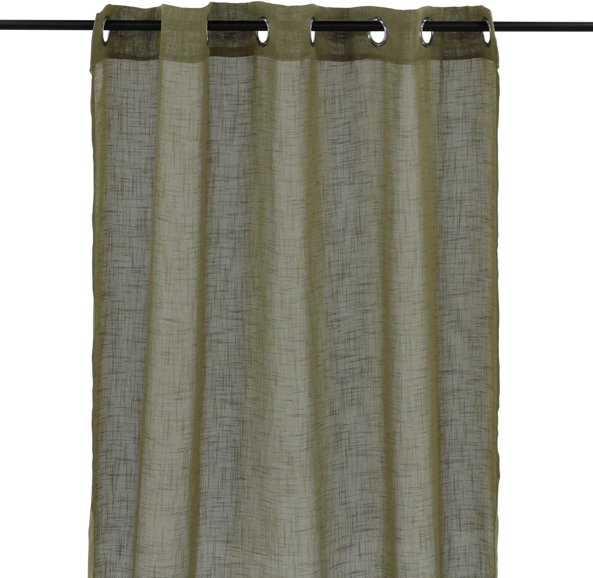 Kaya Vorhang im 2er Pack: Hochwertige, pflegeleichte Polyesterstoffe in Beige für stilvolle Fensterdekoration und gemütliches Ambiente.