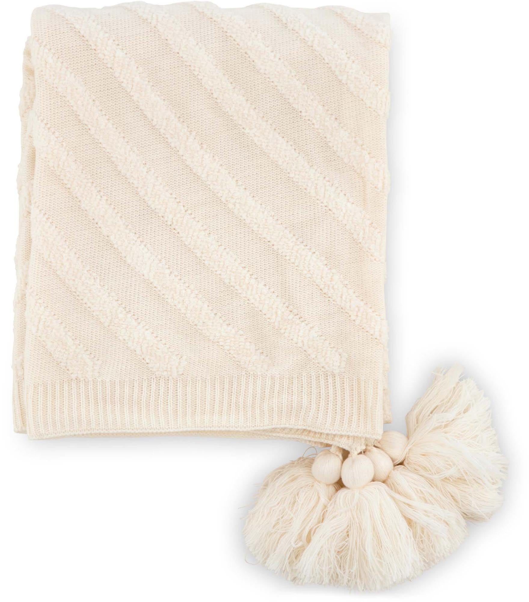 Katlyn Throw in Cremefarben präsentiert im Onlineshop von KAQTU Design AG. Wolldecke ist von Venture Home