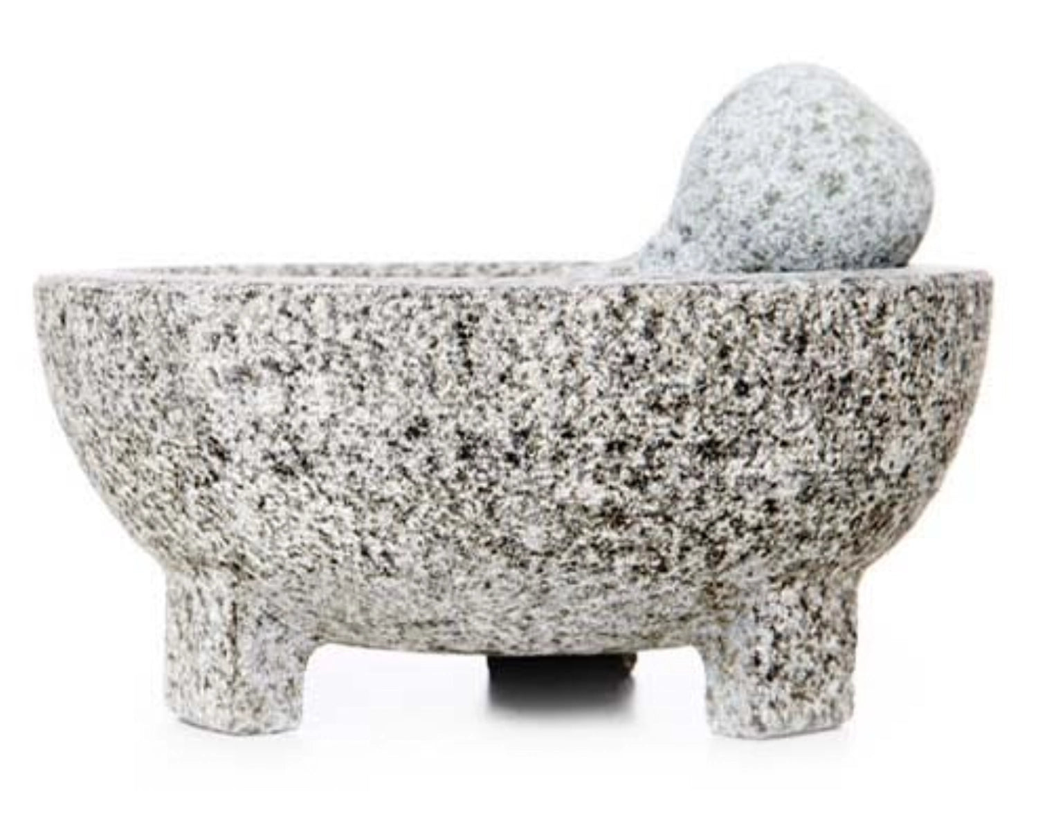 Robuster Granit Mörser mit Stössel, 20x8.5 cm, ideal zum Mahlen von Gewürzen und Kräutern, ein praktisches und elegantes Küchenutensil von Cosy & Trendy.