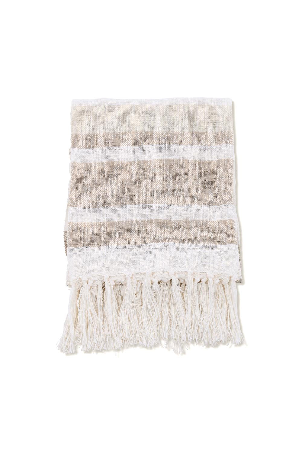 Sandy Throw in Offwhite/Beige/Braun präsentiert im Onlineshop von KAQTU Design AG. Wolldecke ist von Venture Home