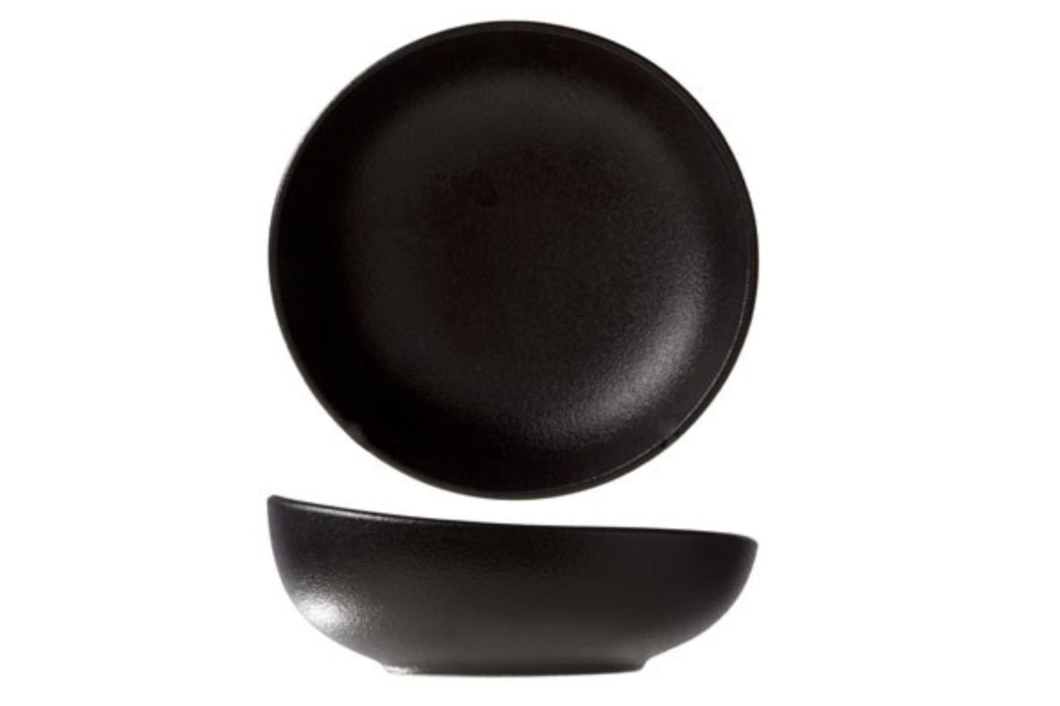 Schlichte schwarze Schüssel von Blackstone, Ø 16 cm, ideal für Snacks oder Beilagen, bringt modernen Stil auf jeden Tisch.