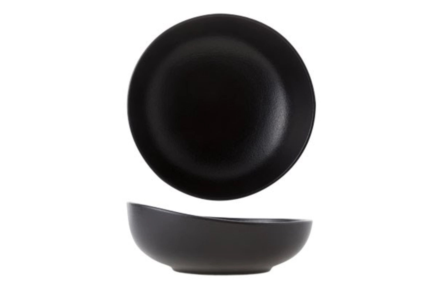 Elegante schwarze Schüssel von Blackstone, Ø 21 cm, perfekt für Salate oder Desserts, verleiht jedem Tisch eine stilvolle Note.