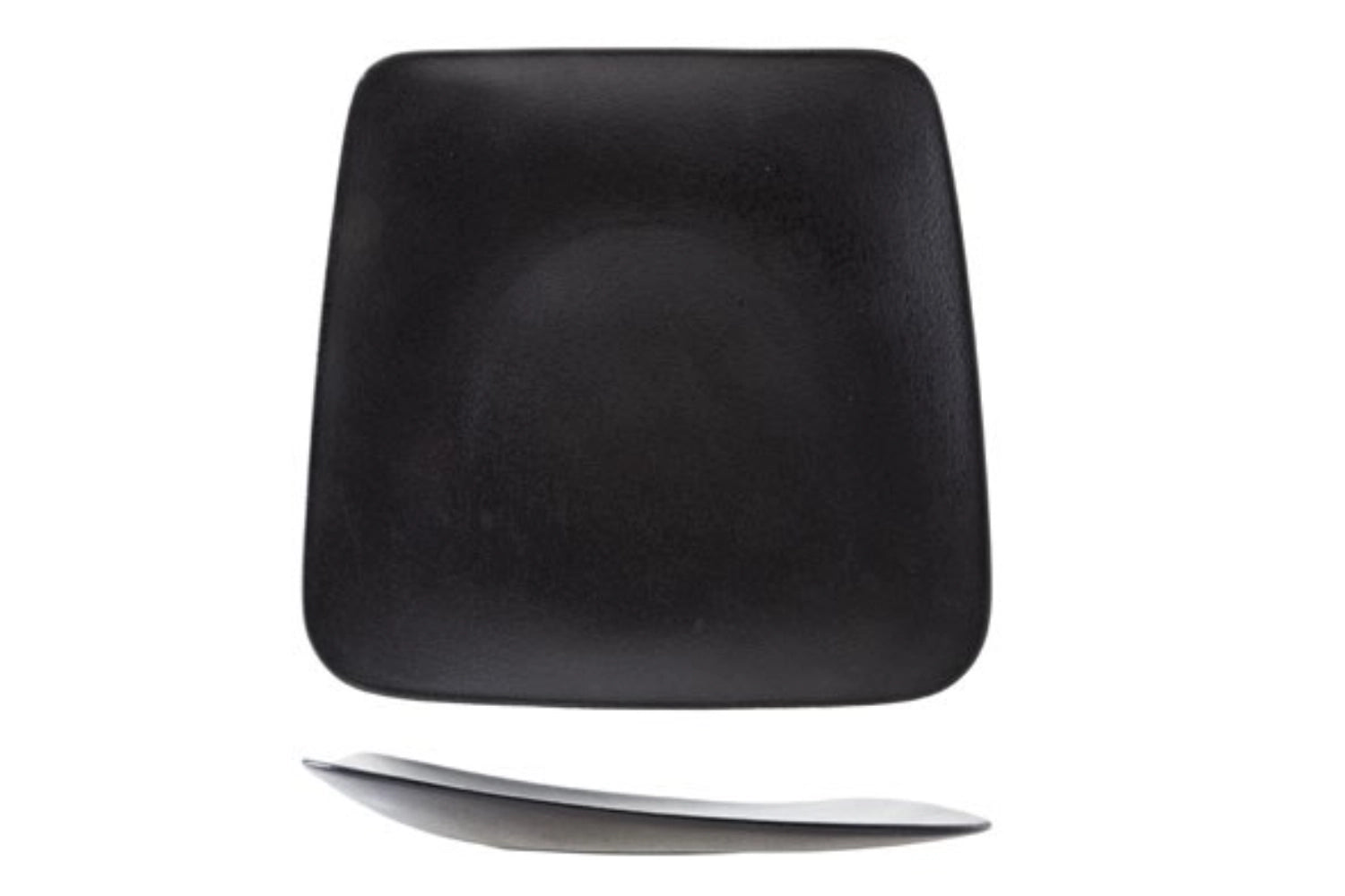 Elegante schwarze Platte von Blackstone, 28-23 x 26 cm, perfekt für ansprechende Präsentationen und stilvolles Servieren von Speisen.