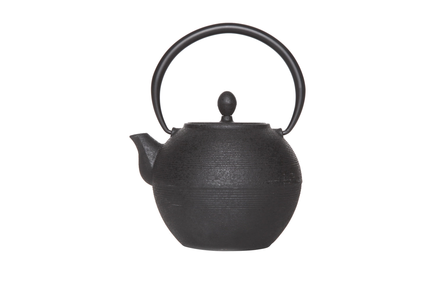 Elegante schwarze Gusseisen Teekanne Akita mit integriertem Filter, 1.25 L, ideal für Teeliebhaber, von Cosy & Trendy.
