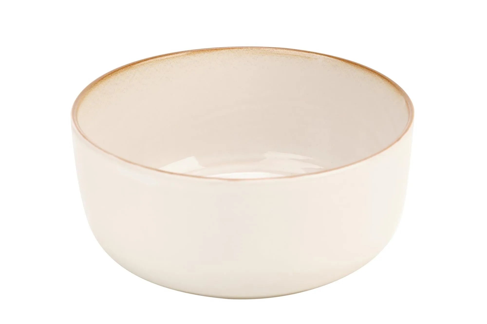 Elegante Baltic Vanilla Schüssel (14,5x6,7 cm) aus robustem Steinzeug, ideal für Desserts, spülmaschinenfest, skandinavischer Stil.