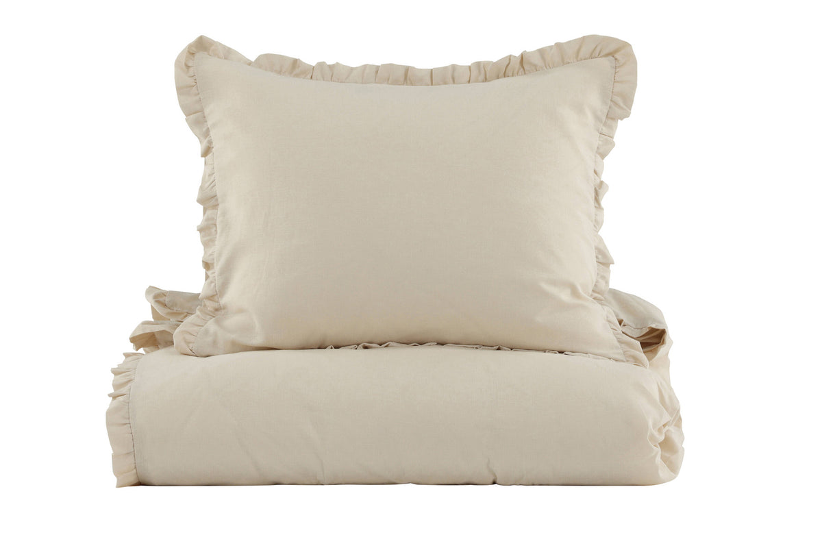 Lias Bettgarnitur in Beige präsentiert im Onlineshop von KAQTU Design AG. Bettwäsche ist von Venture Home