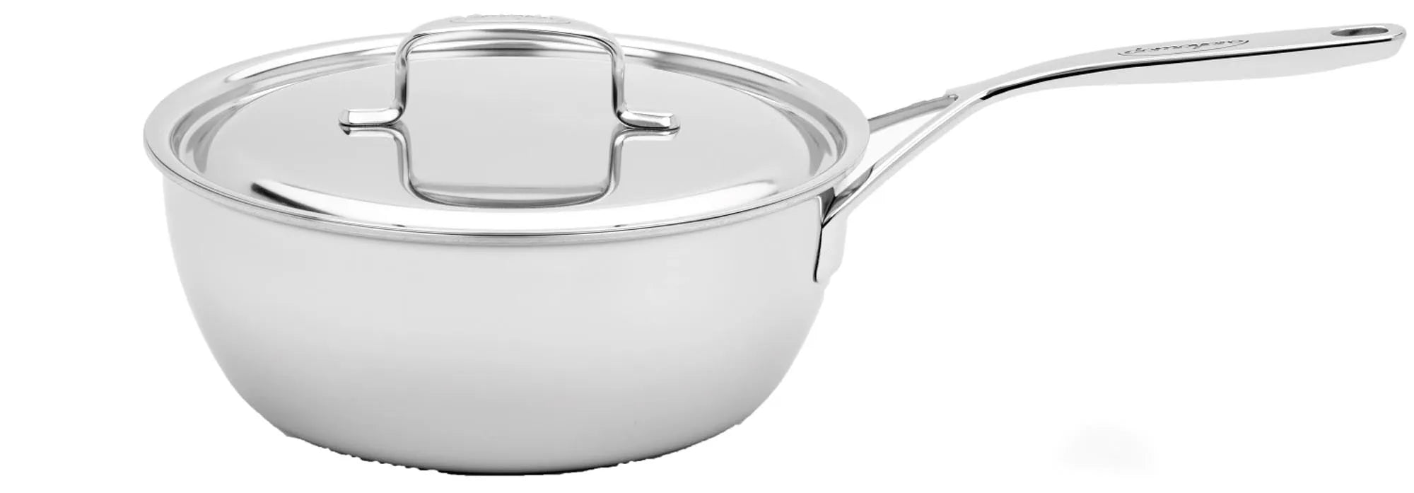 Demeyere 5 Plus Sauteuse 24cm: Perfekt für Braten & Schmoren. 5-Schicht-Material für gleichmäßige Wärme. Edelstahl, Aluminium & Kupfer.