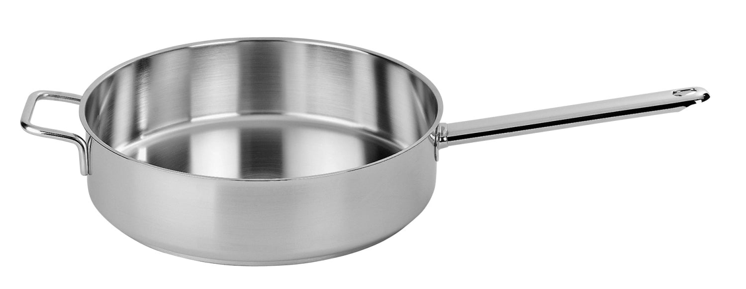 Hochwertige Demeyere Apollo Stielkasserolle mit 2,5 l Volumen, perfekt für präzises Kochen und stilvolles Servieren von Speisen.