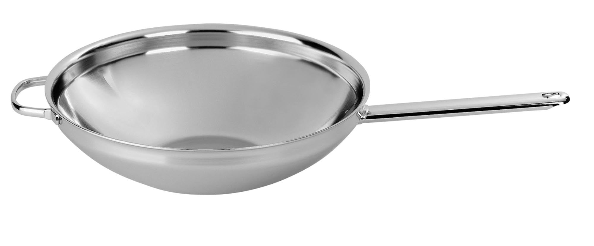Entdecken Sie den Demeyere Wok mit flachem Boden – perfekt für gleichmäßiges Garen und vielseitige Kochtechniken in Ihrer modernen Küche.