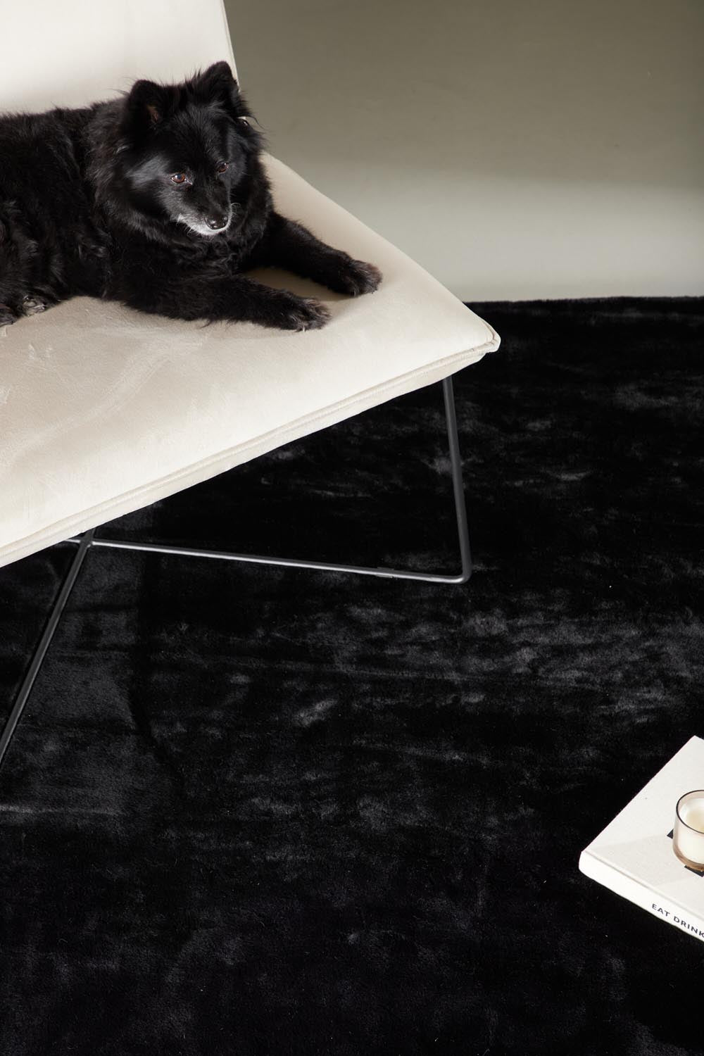 Nina Teppich in Schwarz präsentiert im Onlineshop von KAQTU Design AG. Teppich ist von Venture Home