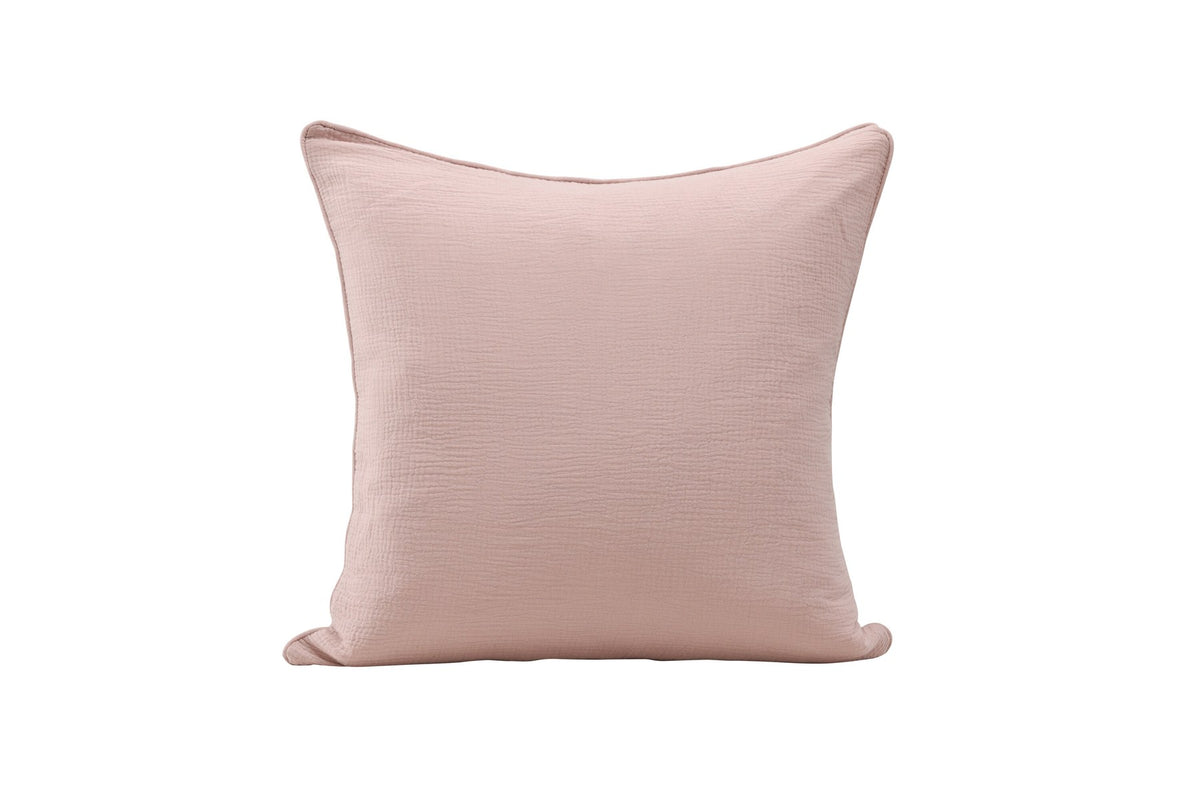 Beiger Tyra Kissenbezug aus 100 % Baumwolle, quadratische Form, 60 x 60 cm, mit verstecktem Reissverschluss an der Unterseite, Venture Home.
