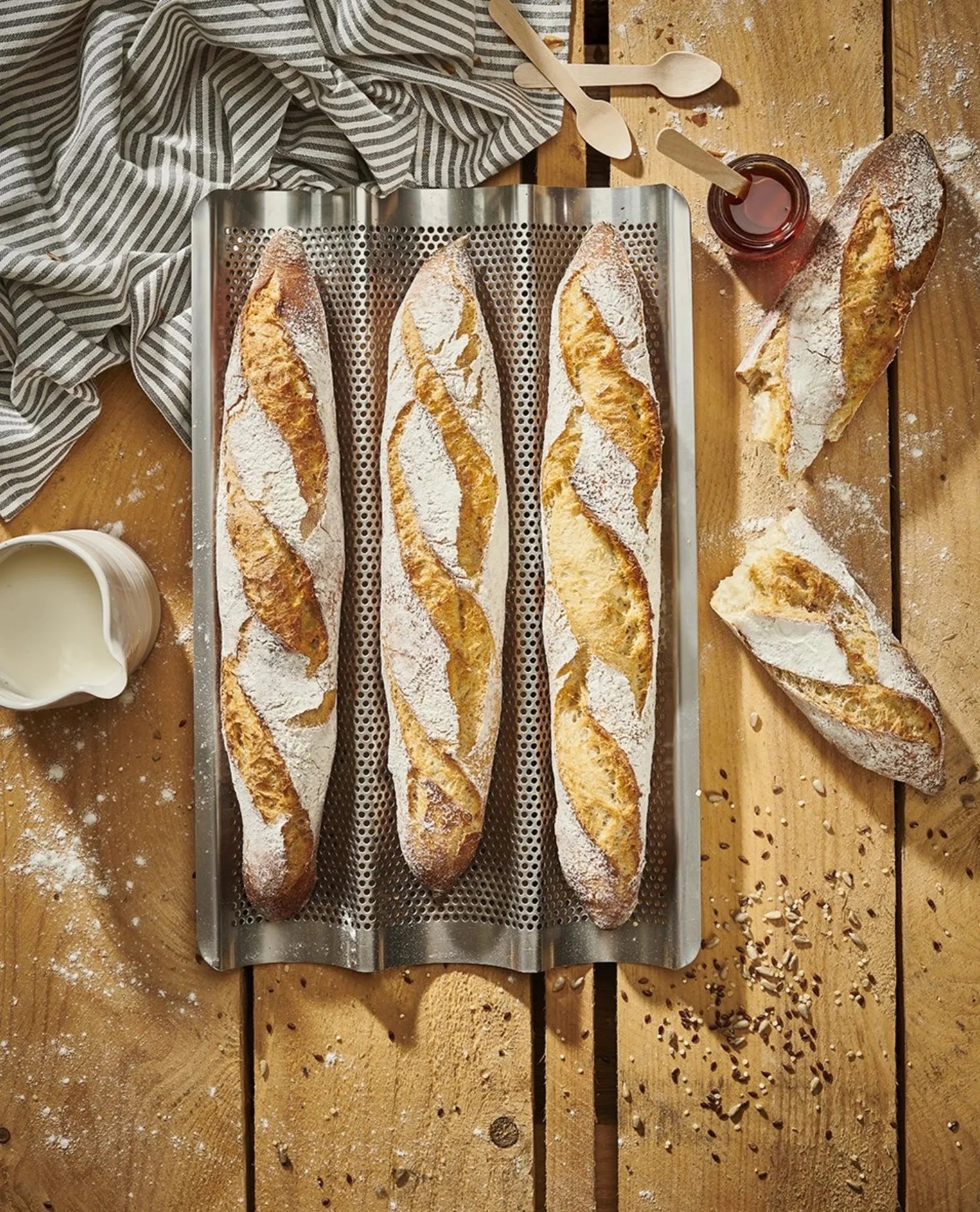 Lochblech Edelstahl, 3 Baguettes