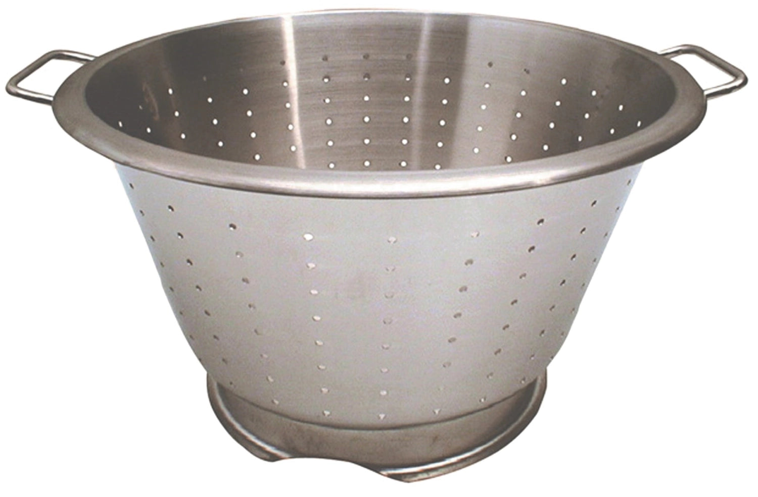 Konisches Abtropfsieb aus hochwertigem Edelstahl mit einem Durchmesser von 36,5 cm. Perfekt zum Abtropfen von Pasta, Gemüse und mehr. Spülmaschinenfest.