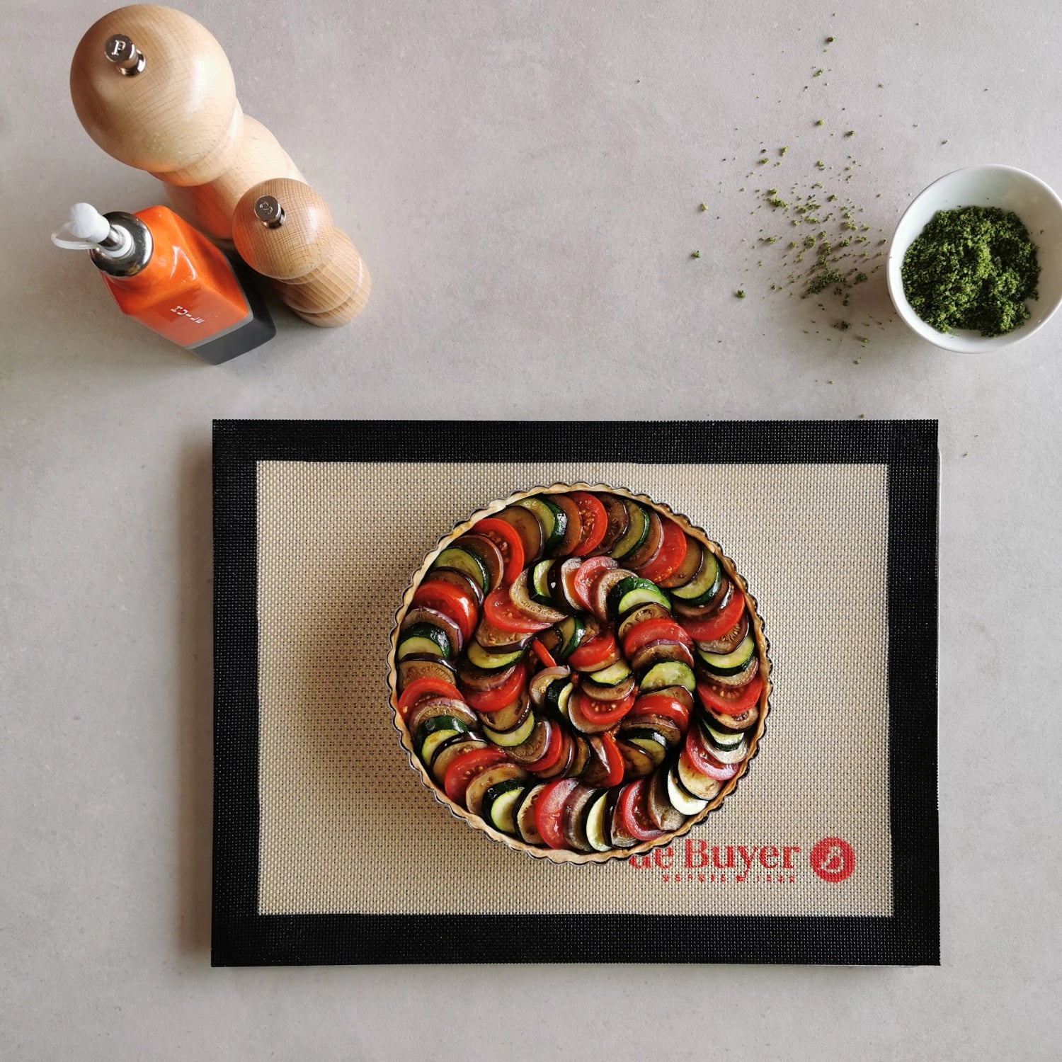 Silikonbackmatte GN 1/1 von de Buyer, 51.5x31cm, ideal für präzises Backen und einfache Teigverarbeitung, hitzebeständig und langlebig.