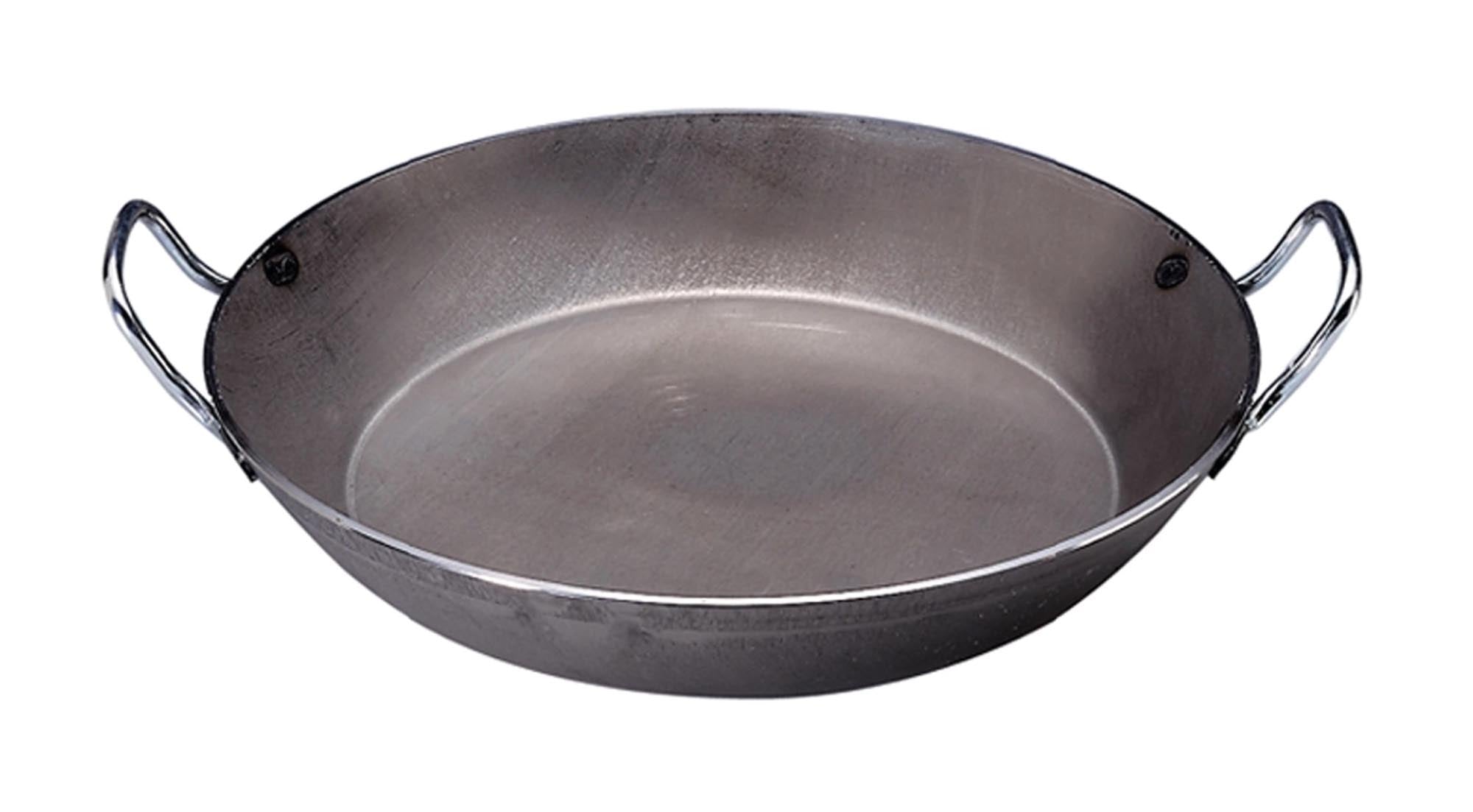 CARBONE PLUS Bratpfanne mit 2 Griffen Ø 50cm, Induktion in Silber präsentiert im Onlineshop von KAQTU Design AG. Bratpfanne ist von de Buyer