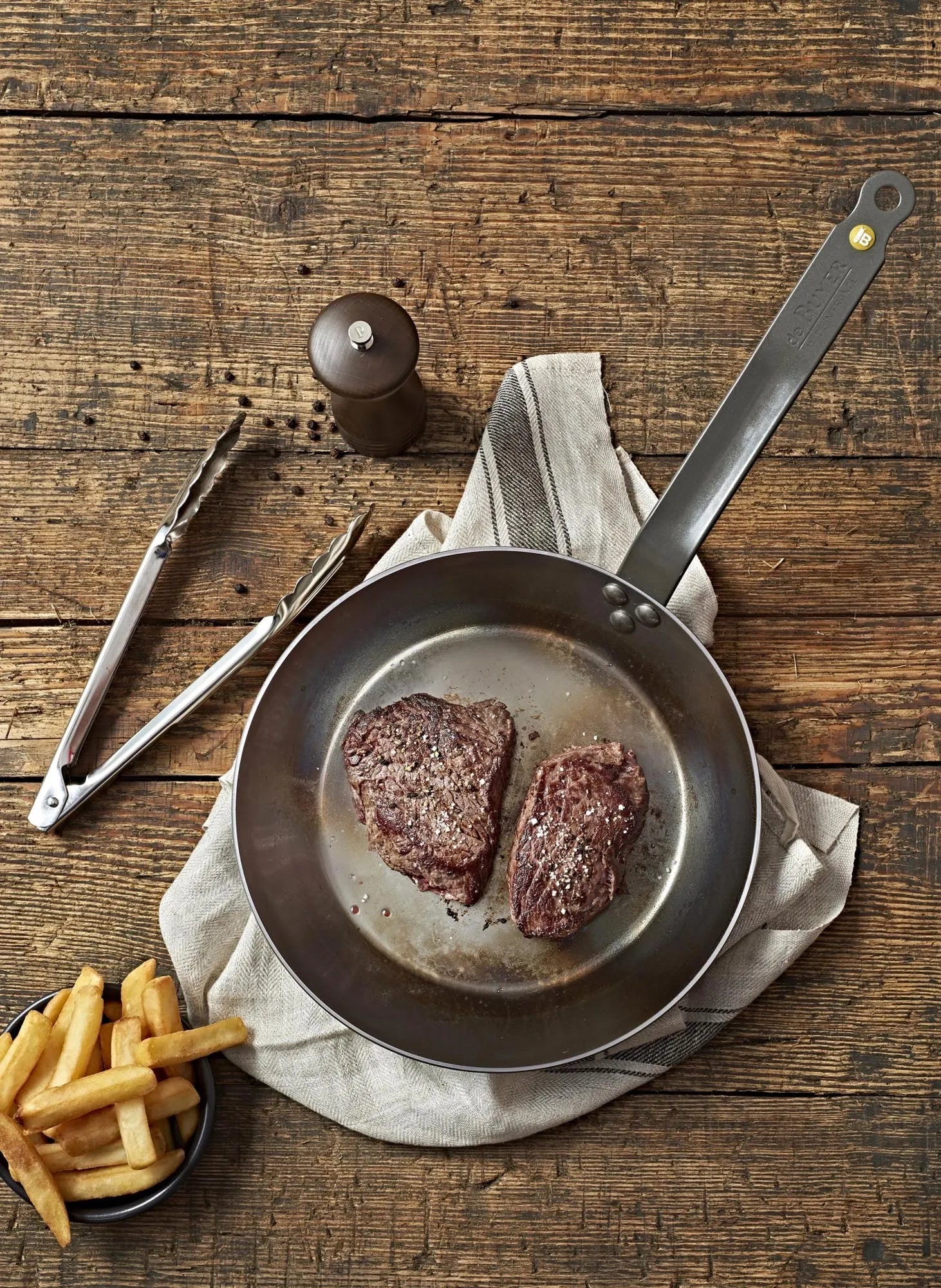 3er Set STEAKLOVER : MINERAL B 26, Ø26+SPATULE+MOULIN, 14cm - KAQTU Design