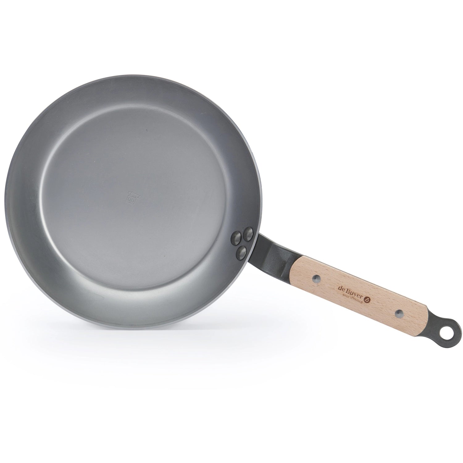 Elegante 24 cm Bratpfanne aus der MINERAL B ELEMENT Reihe von de Buyer, ideal für gesundes Braten und gleichmäßige Wärmeverteilung.