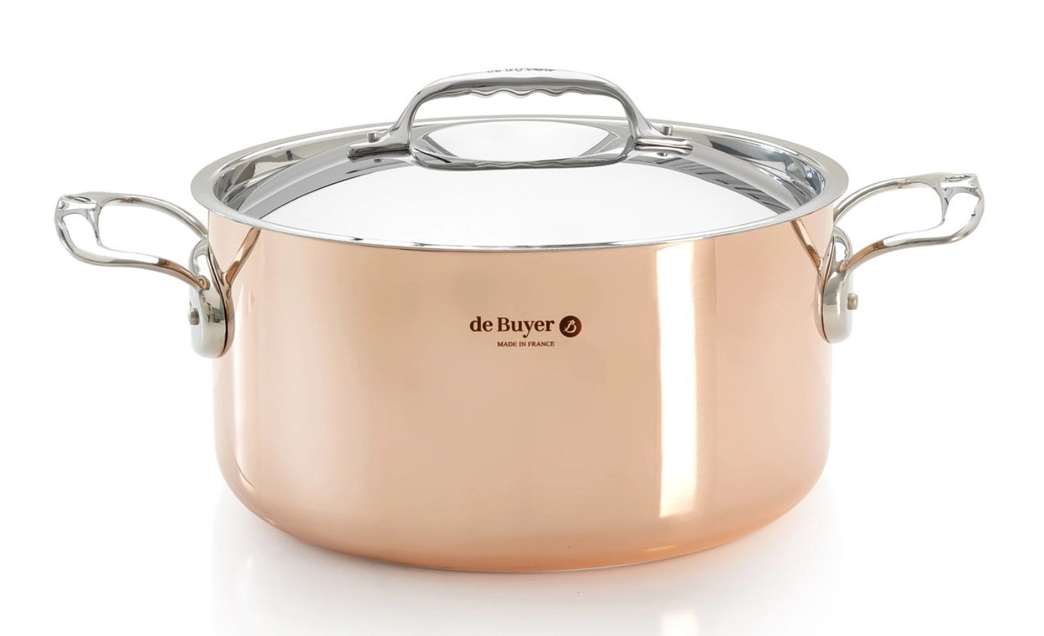 PRIMA MATERA vegetable pot copper stainless steel. Ø16cm, lid, induction.