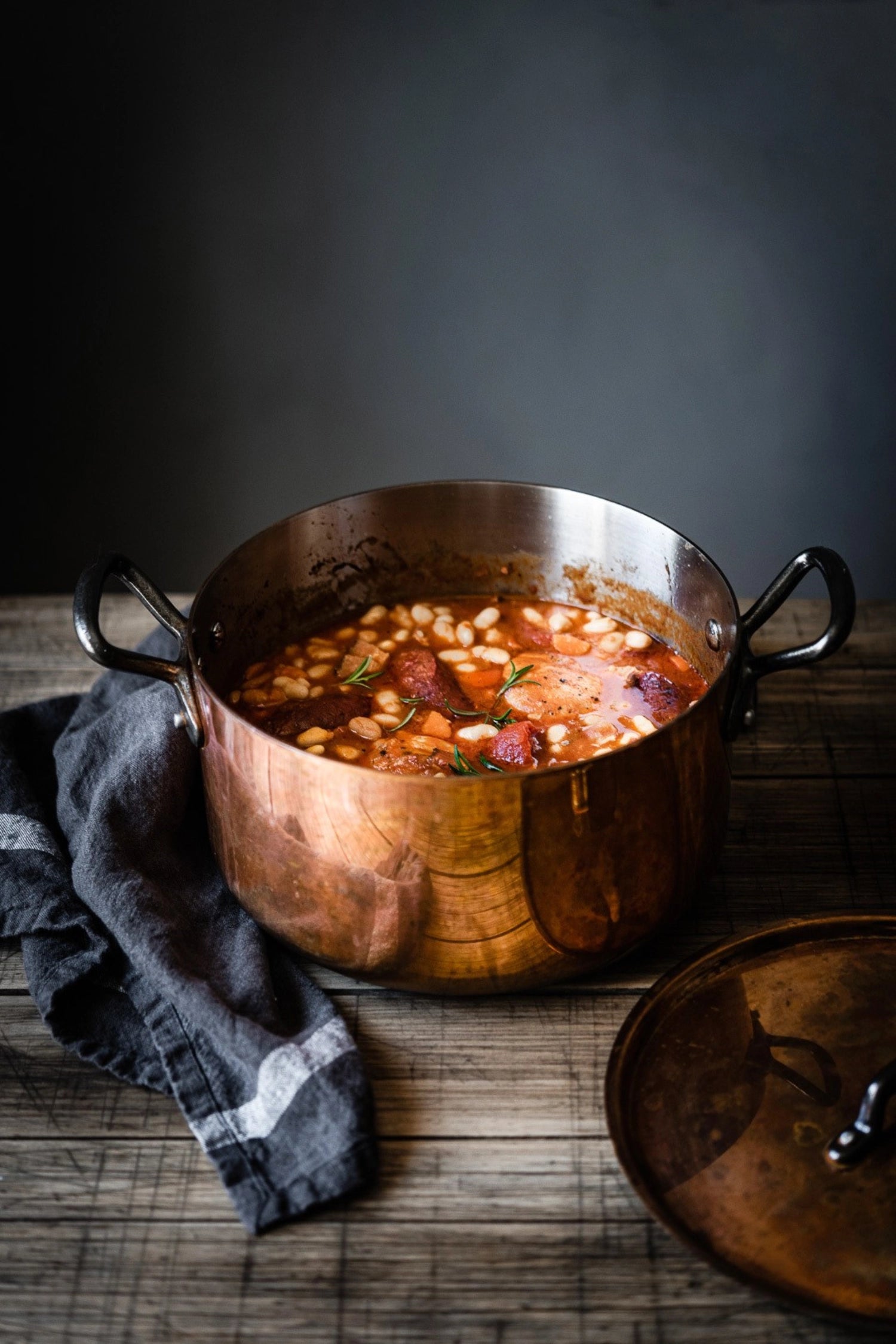 PRIMA MATERA Bratentopf 28cm Kupfer mit Deckel Ind.