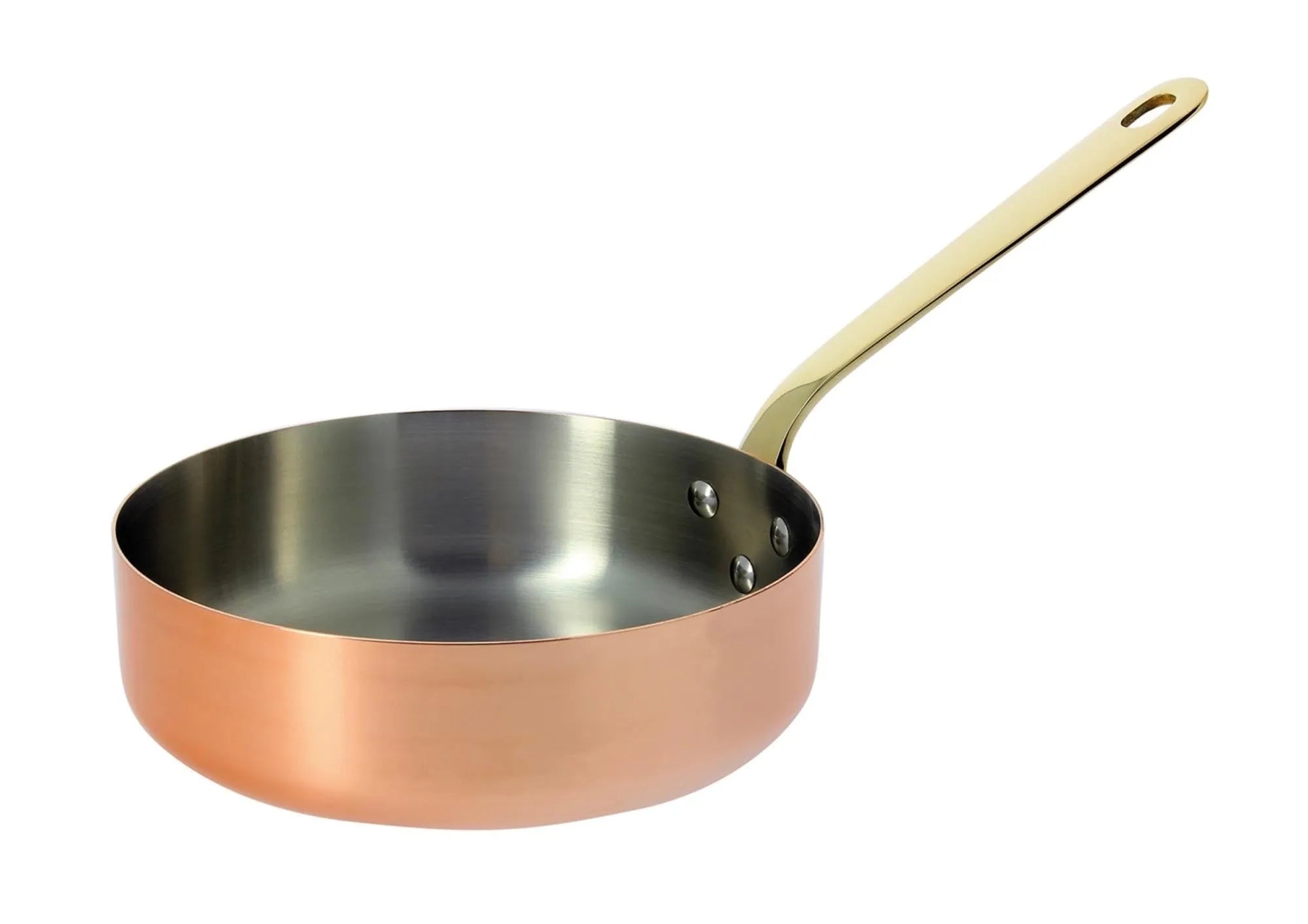 INOCUIVRE Sauteuse KupferEdelstahl Ø16cm, Messinggriff - KAQTU Design