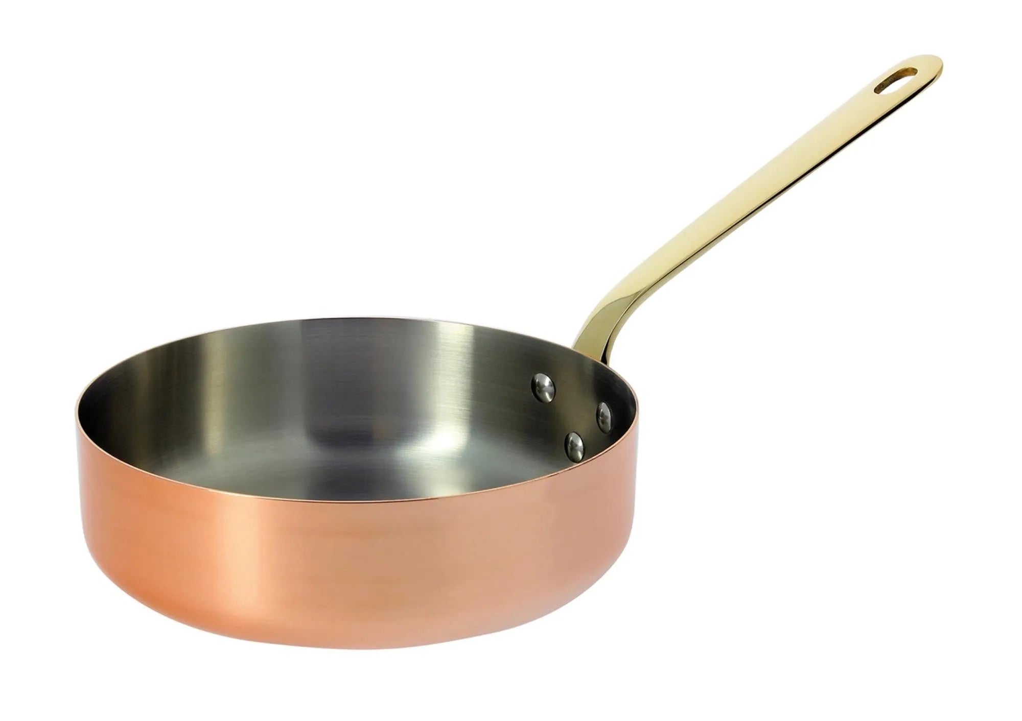 INOCUIVRE Sauteuse KupferEdelstahl Ø20cm, Messinggriff - KAQTU Design