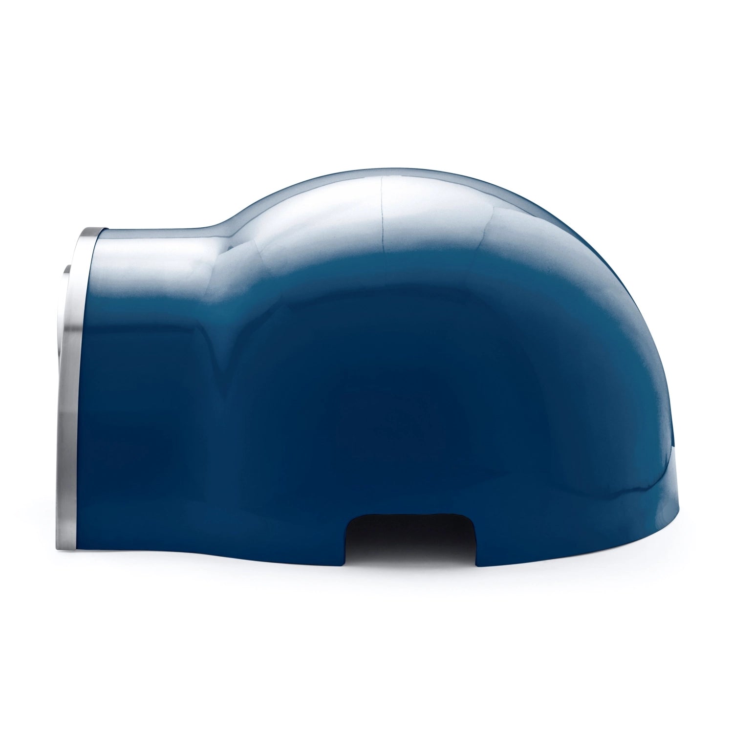Stylischer blauer Pizzaofen von Delivita, ideal für Gartenpartys, bietet eine optimale Hitzeverteilung für perfekte Pizzas.