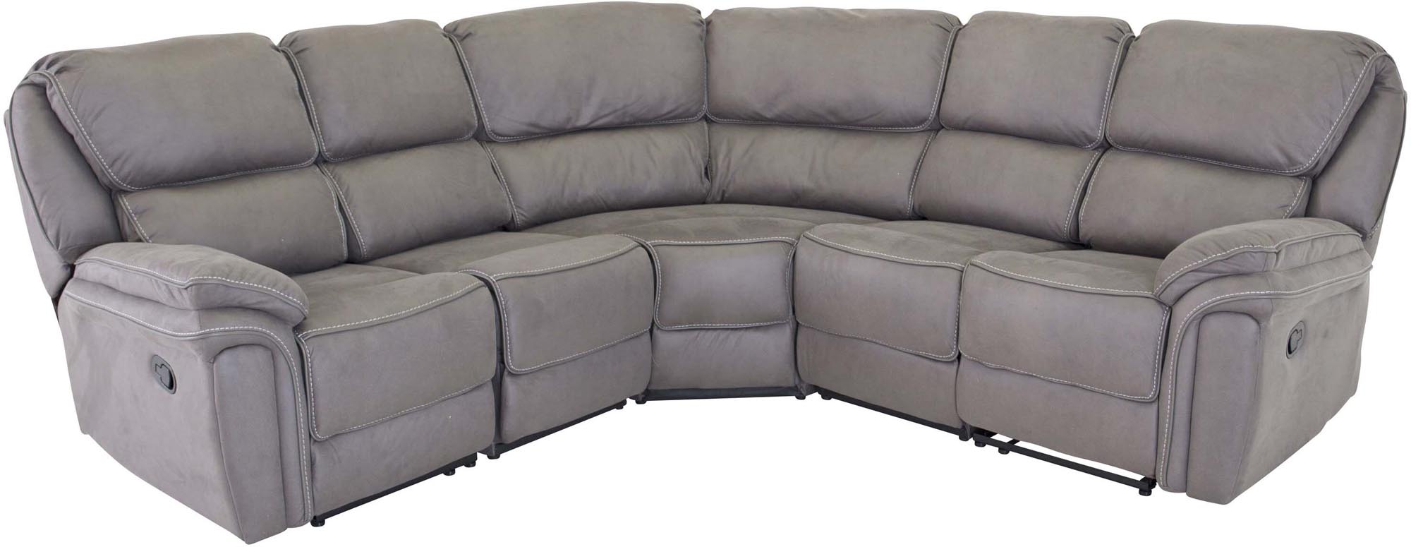 Stylisches Saranda Sofa von Venture Home in edlem Grau. Strapazierfähige Mikrofaser, verstellbare Rückenlehne und zeitloses Design für höchsten Komfort.
