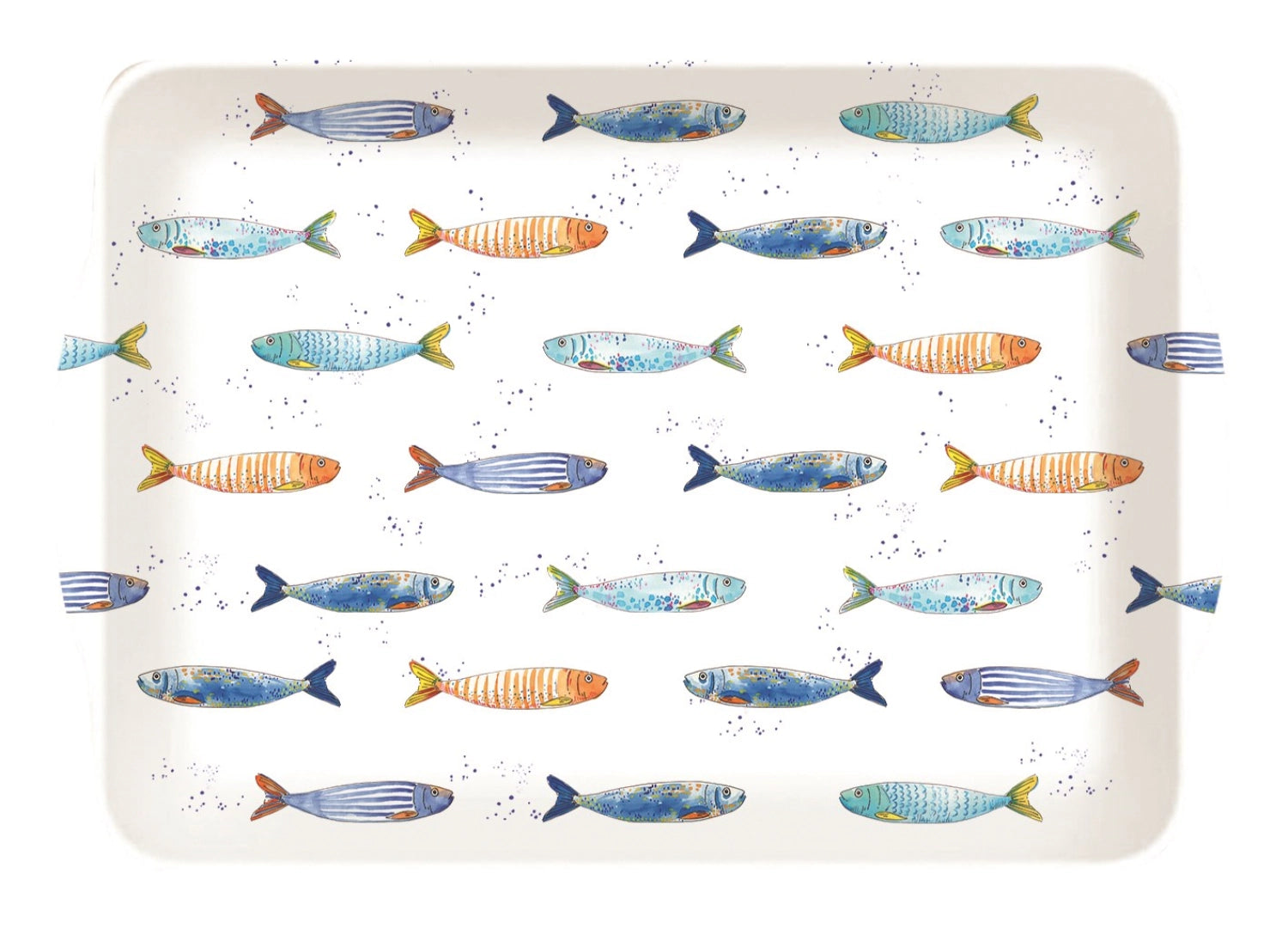 Stilvolles Bord de Mer Tablett mit Griffen, 33x22 cm, ideal für maritime Anlässe und elegante Serviermöglichkeiten.