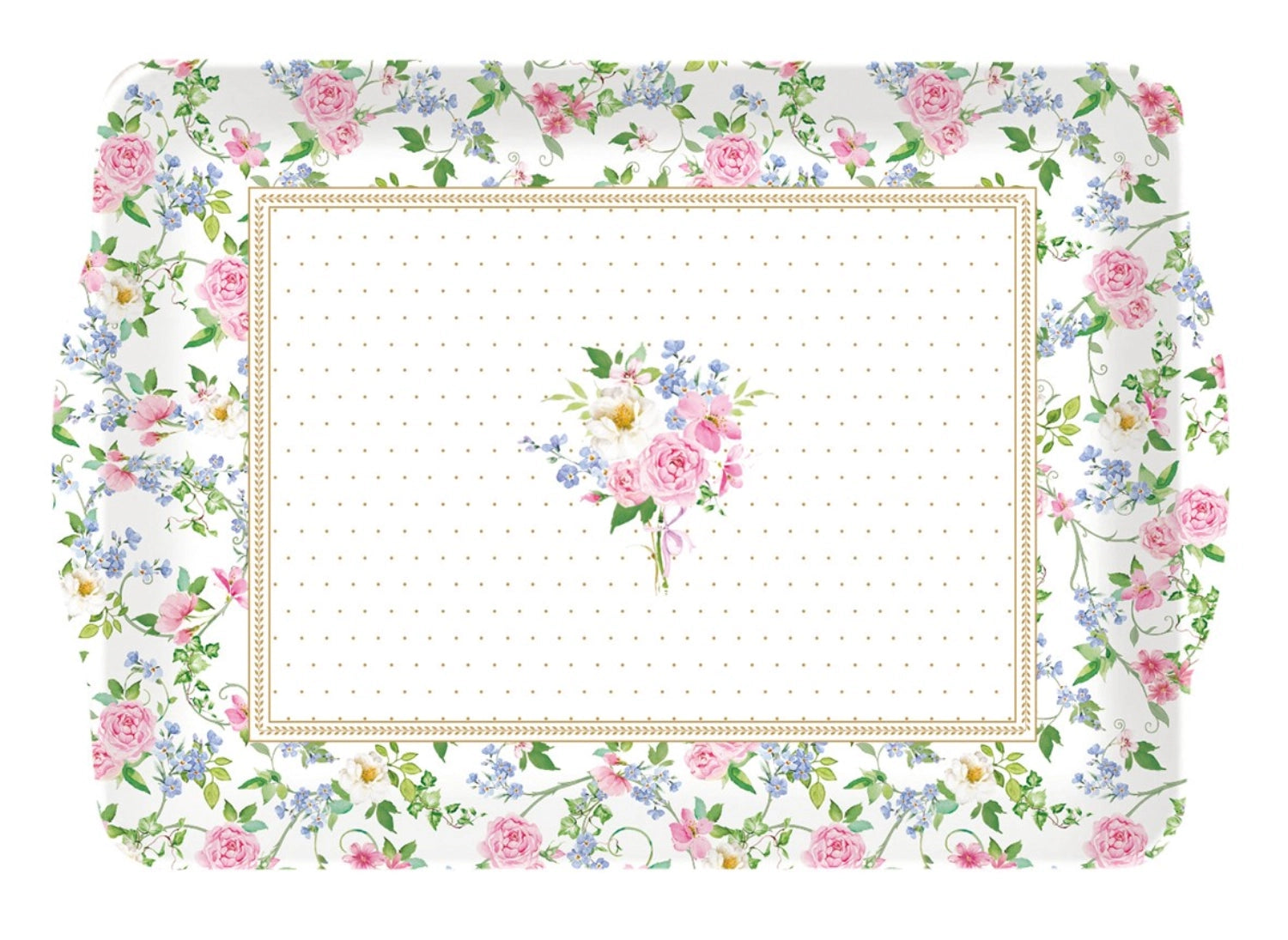 Garden Joy Tablett m. Griffen 46x32cm in Mehrfarbig präsentiert im Onlineshop von KAQTU Design AG. Tablett ist von Easy Life