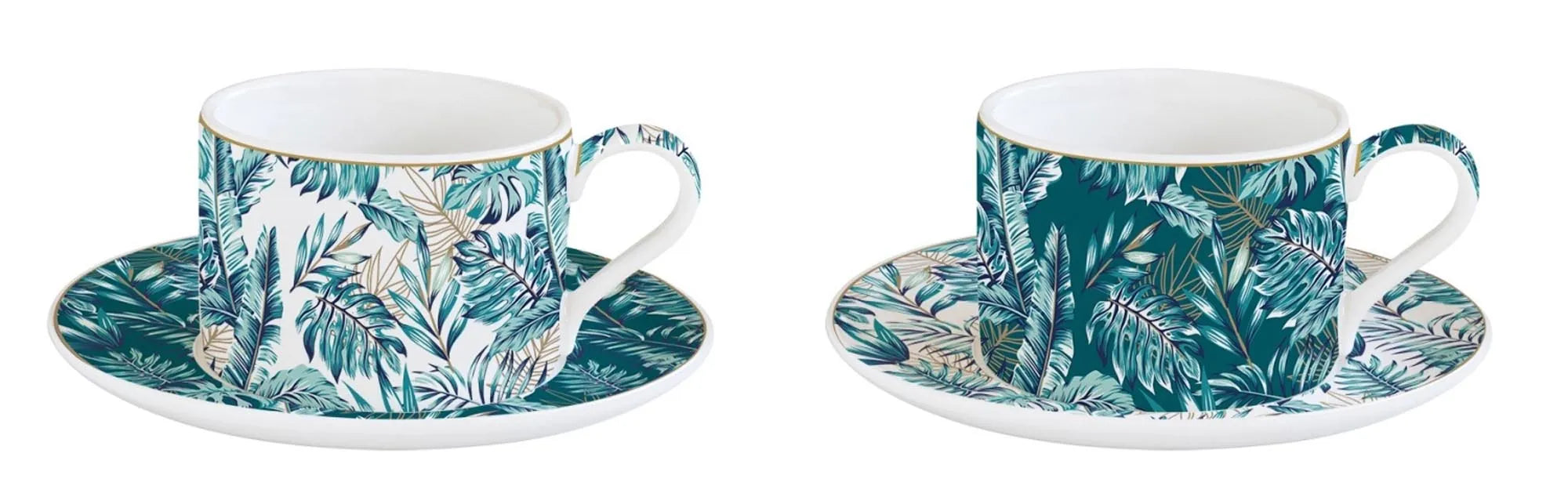 2er Set Coffee Mania Kaffeetasse m. Untert. Jungle, 240ml - KAQTU Design