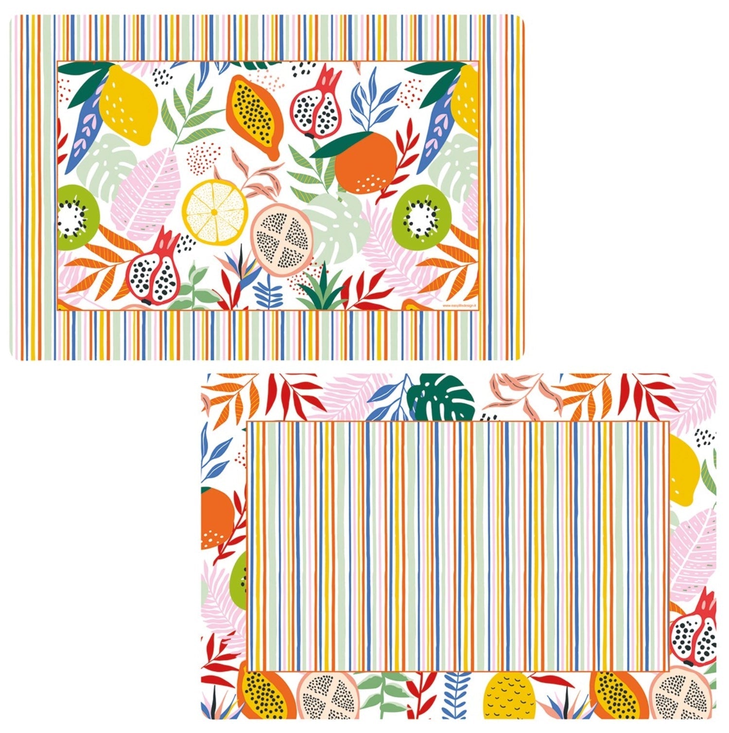 Tutti Frutti Tischset doppelseitig 45x30cm in Mehrfarbig präsentiert im Onlineshop von KAQTU Design AG. Tischset ist von Easy Life
