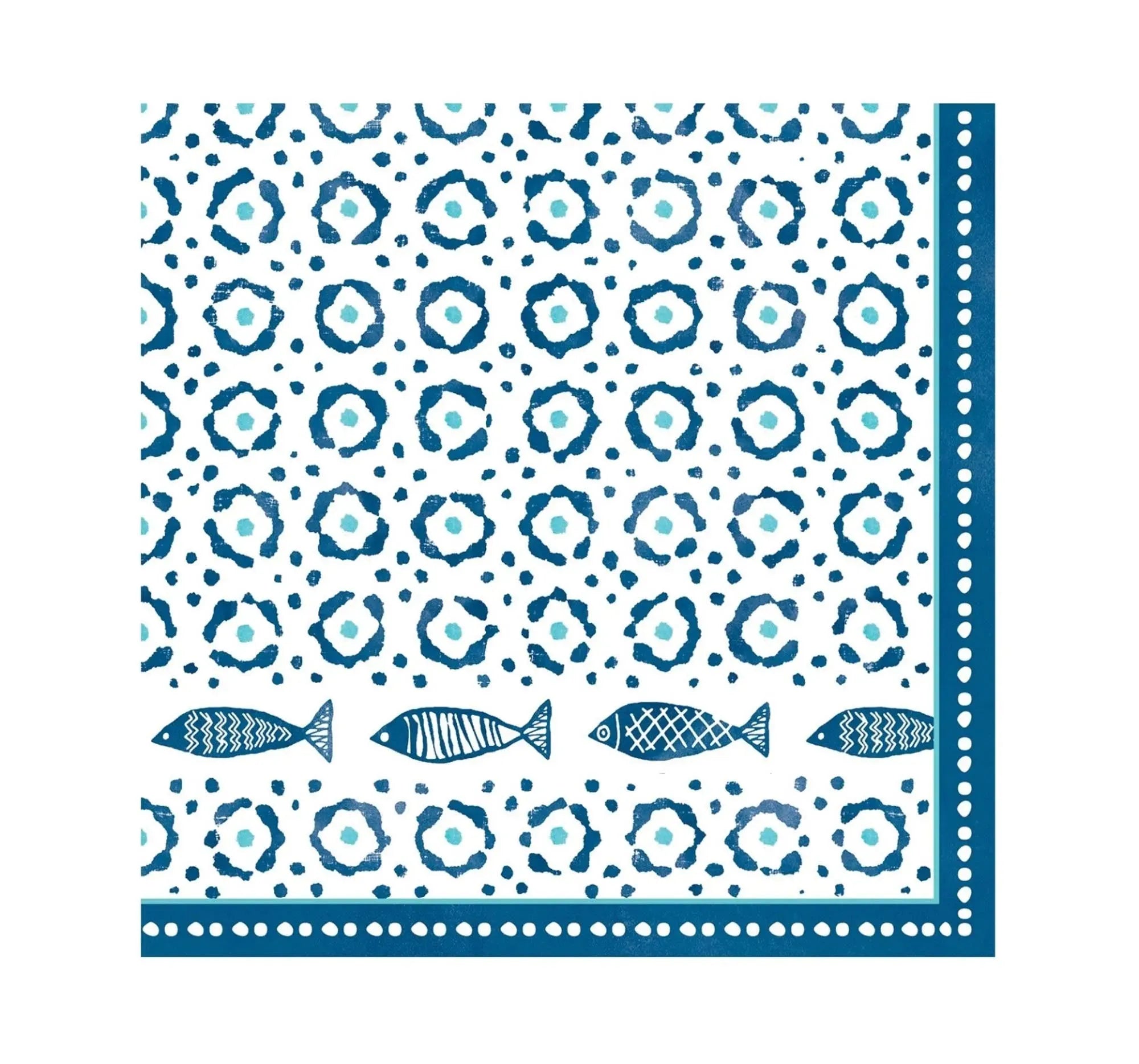 Sea Shore Servietten von Easy Life: 20 Stück, 33x33cm, maritimes Design, saugfähig, umweltfreundlich, ideal für Sommerfeste.