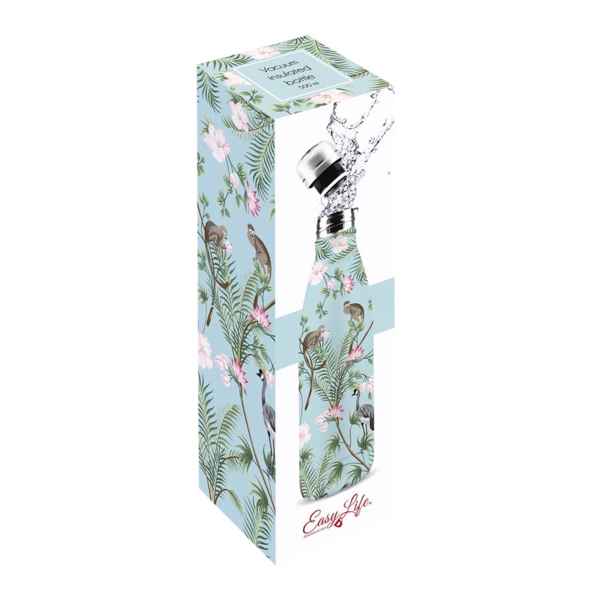 Doppelwandige 500ml Isolierflasche Wild Tropical von Easy Life.