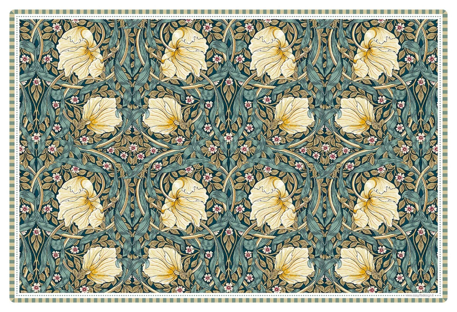 William Morris Schwarz Tischset, 45x30cm in Grün präsentiert im Onlineshop von KAQTU Design AG. Tischset ist von Easy Life