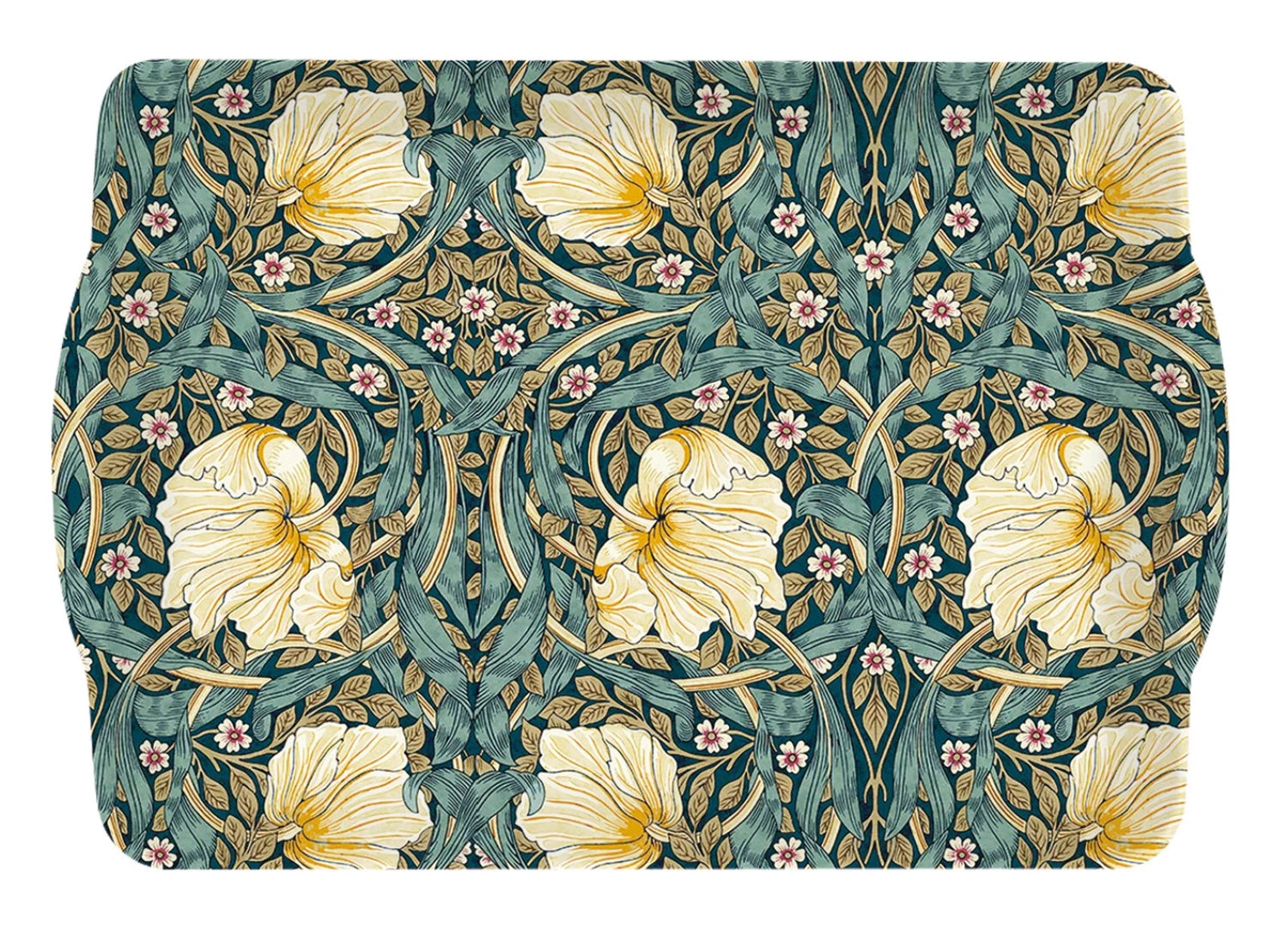 William Morris Schwarz Tablett m. Griffen 33x22cm in Grün präsentiert im Onlineshop von KAQTU Design AG. Tablett ist von Easy Life