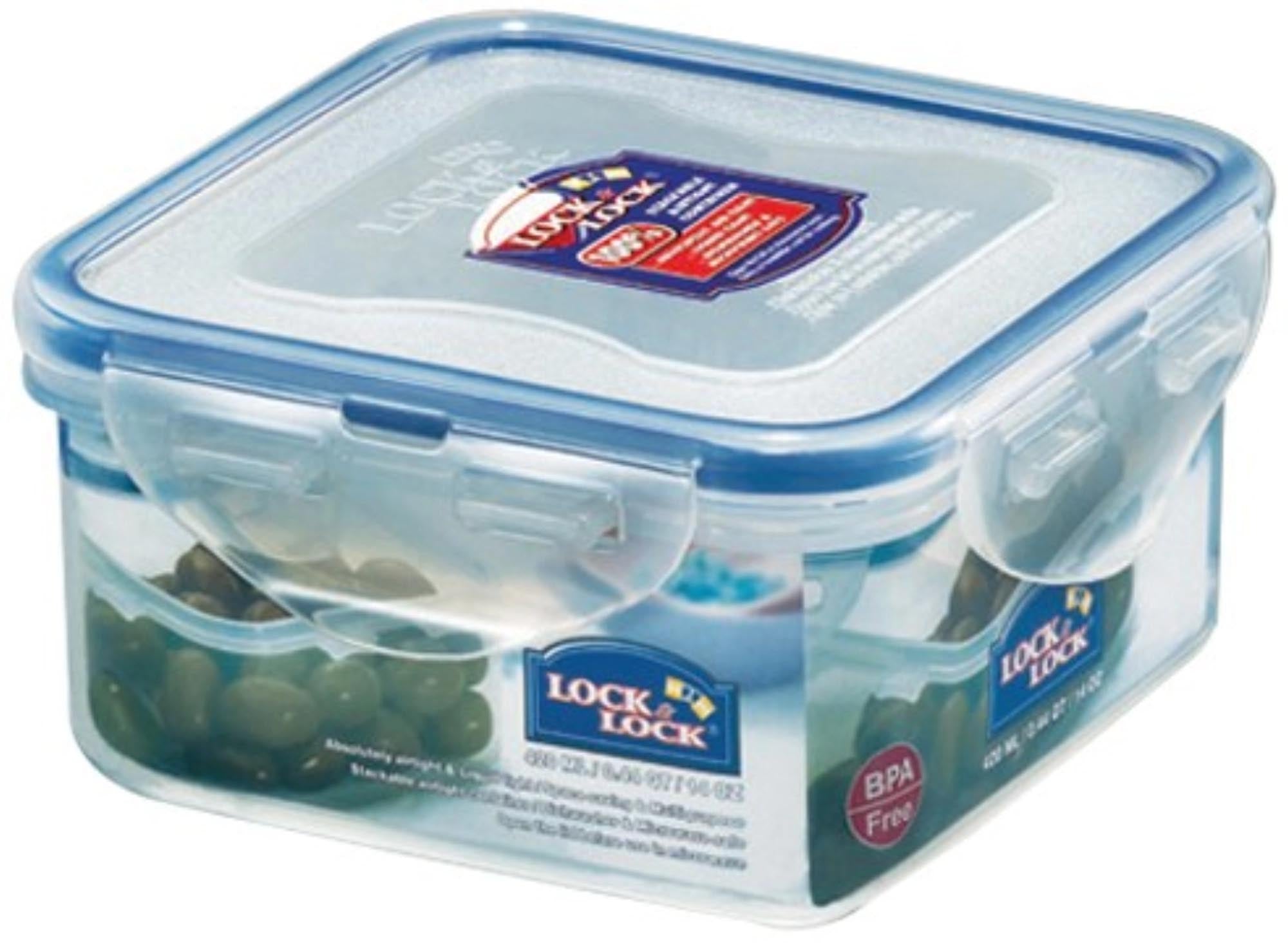 Praktische Lock&Lock Vorratsdose 0,8l, rechteckig, BPA-frei, luftdicht, spülmaschinenfest. Ideal für Lebensmittel und Haushaltsorganisation.