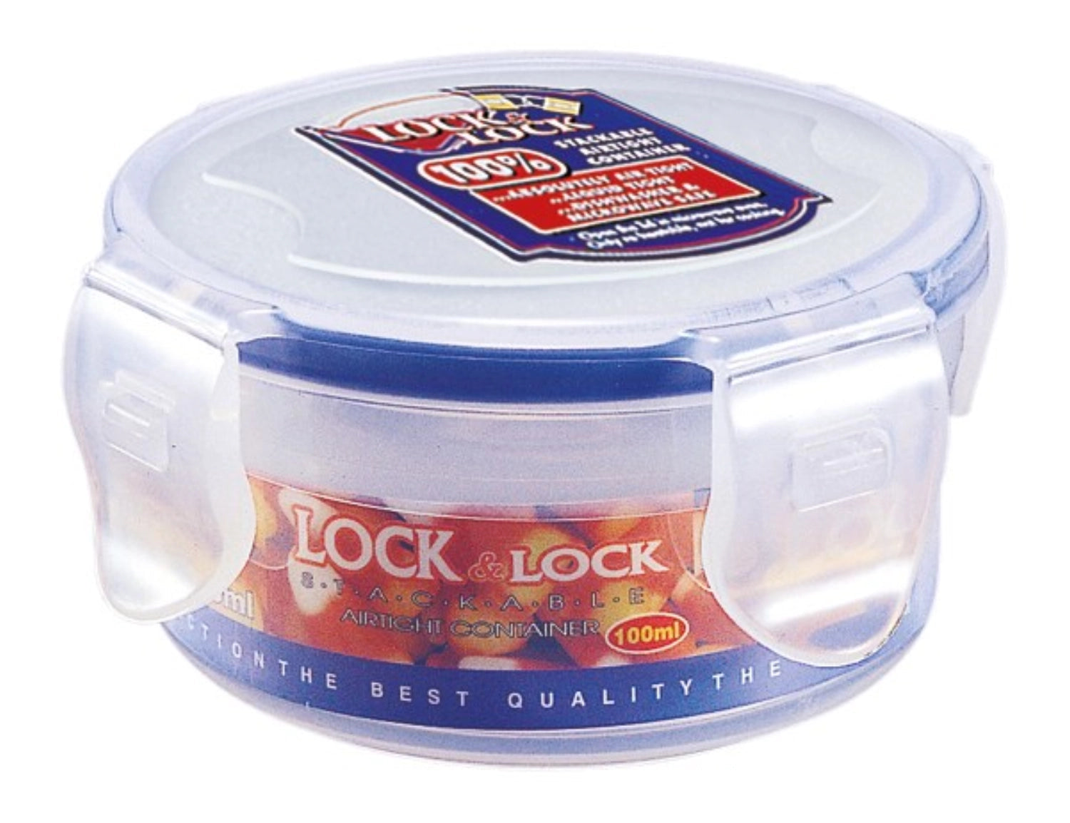 Vorratsdose rund 0.1lt D8.9cm H4.3cm in Transparent präsentiert im Onlineshop von KAQTU Design AG. Aufbewahrungsdose ist von Lock&Lock