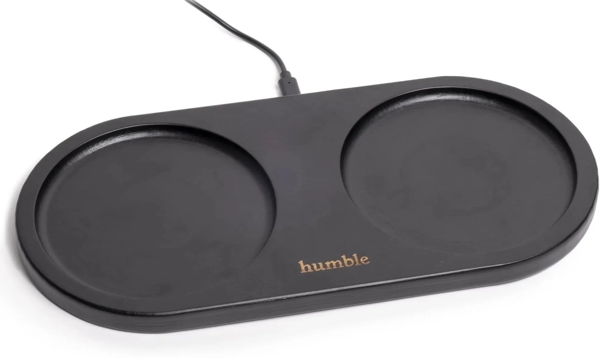 Wireless charger double large für Humble Bee in Schwarz präsentiert im Onlineshop von KAQTU Design AG. Ladegerät ist von Humble Light