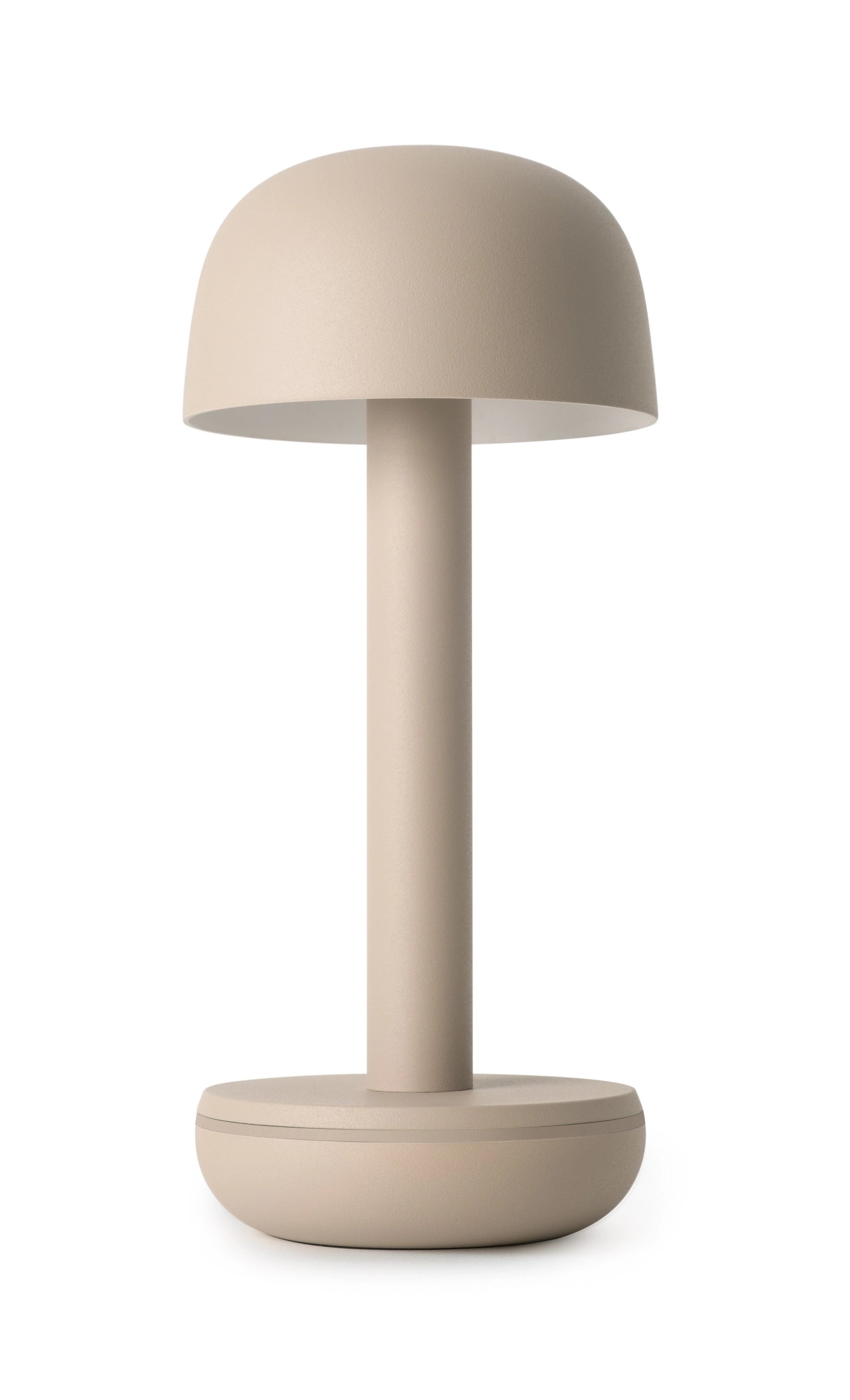 Beige Leinenbezug für die Fussablage Anarela, 80 x 80 cm, von Kave Home, ideal für stilvolles Ottoman-Zubehör.
